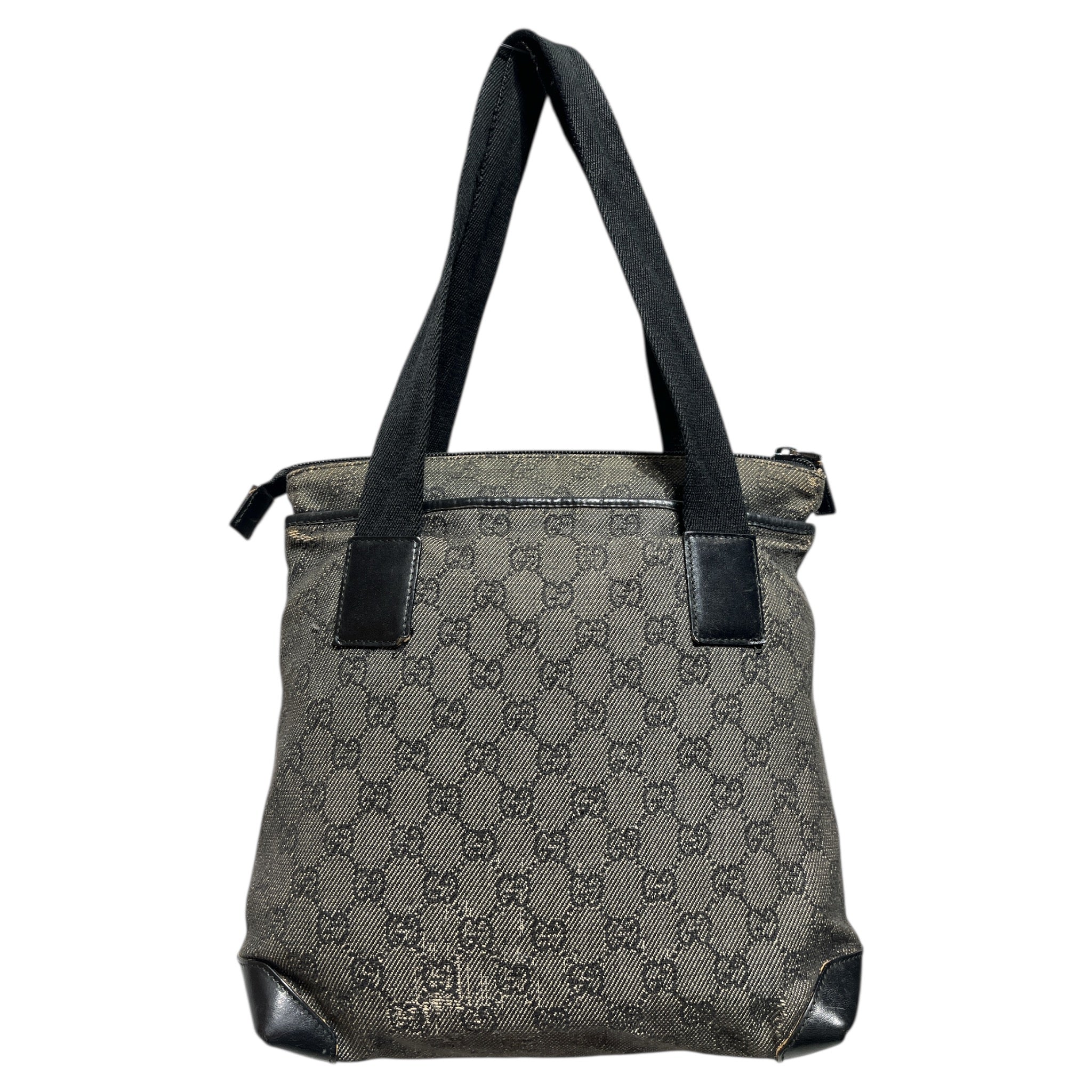 GUCCI/Tote Bag/Monogram/Cotton/BLK/GG CANVAS TOTE view 3