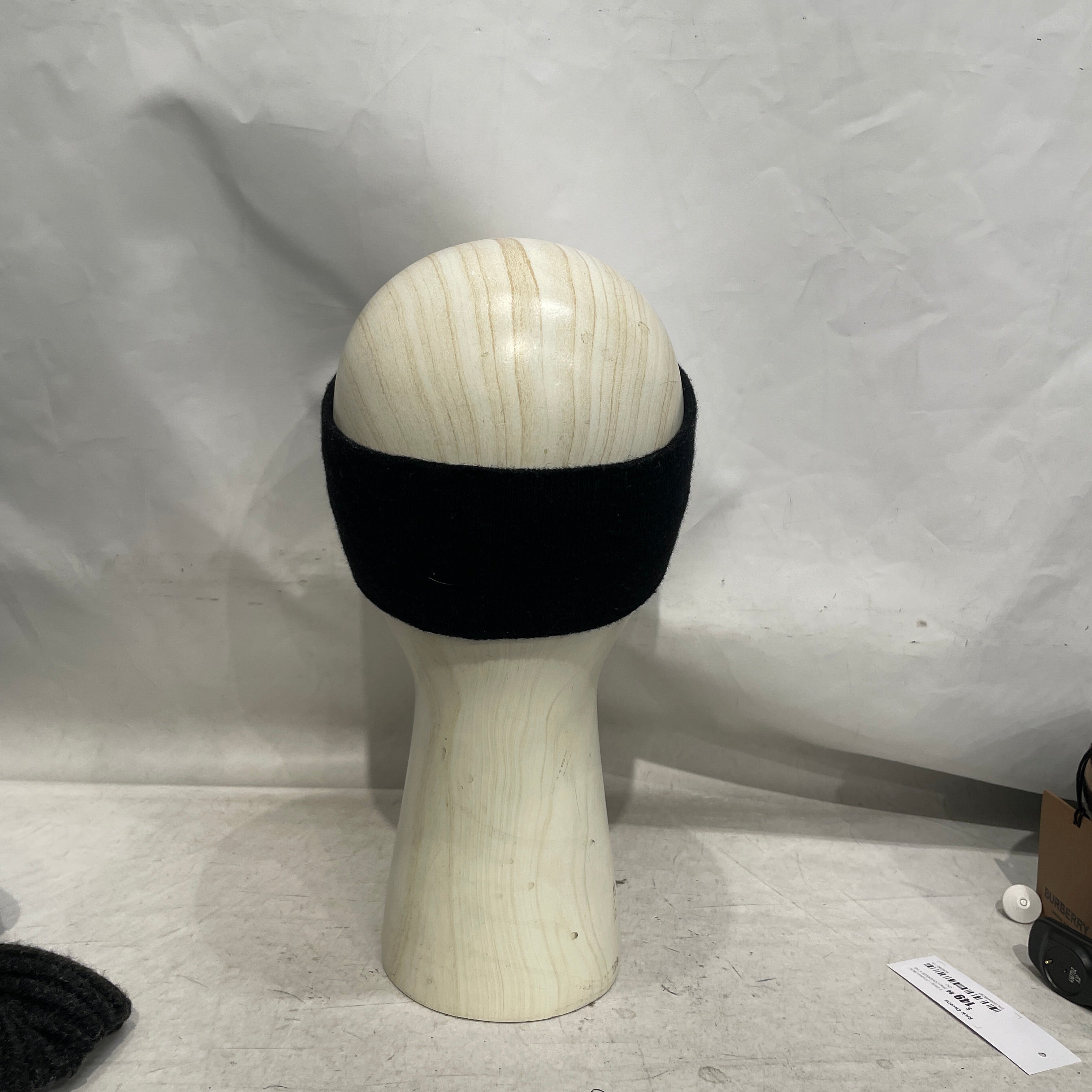 RICK OWENS DRKSHDW/Headwear/Cotton/BLK/M's/HEADBAND WHT LOGO view 3