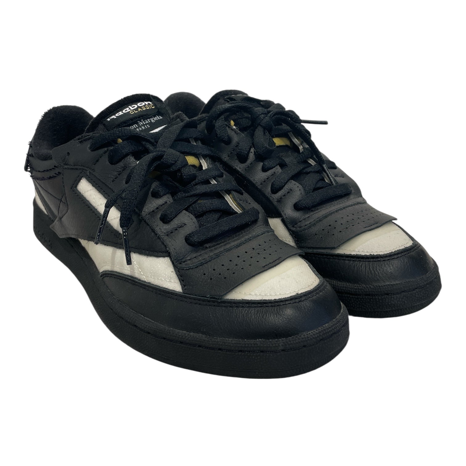 Maison Margiela/Low-Sneakers/US 9.5/Leather/BLK/reebok collab view 1
