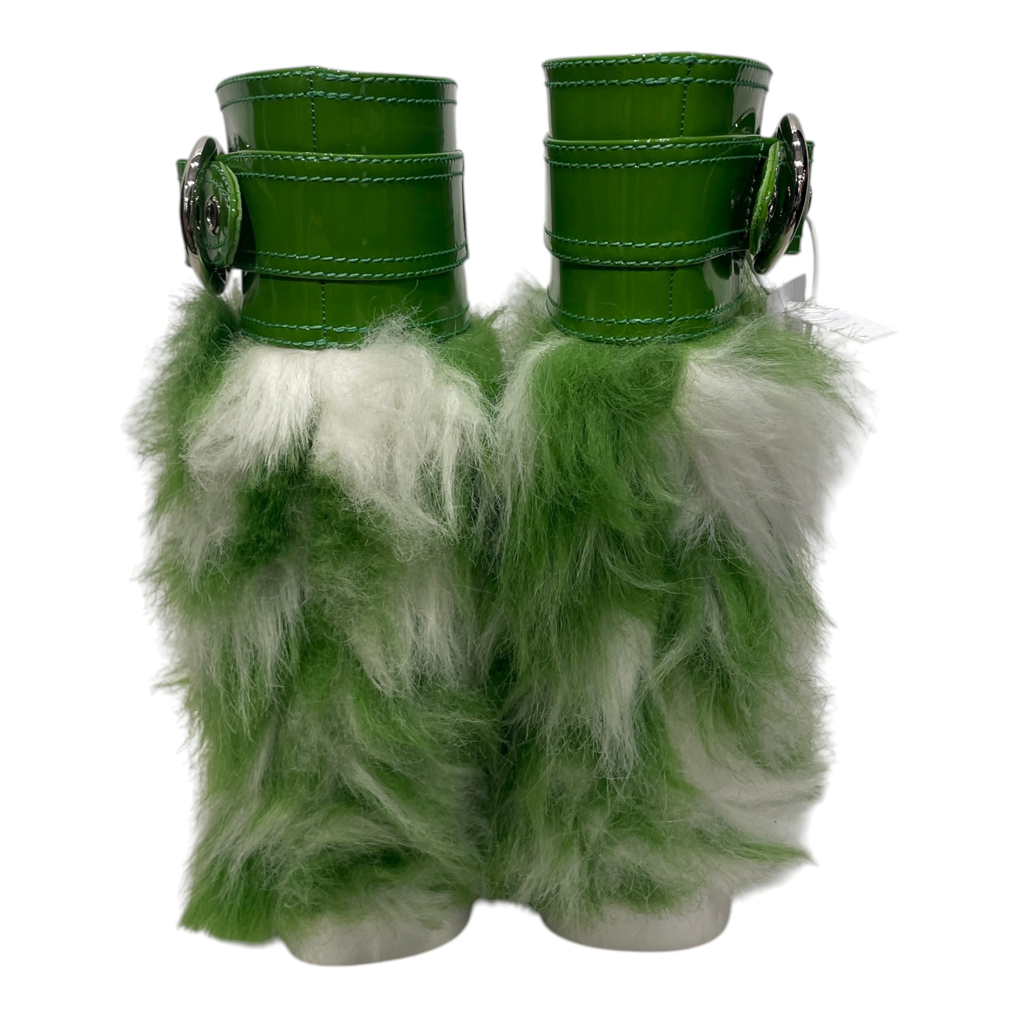 MIU MIU/Boots/EU 35/Leather/GRN/Patent/FAUX FUR SNOW BOOT view 3
