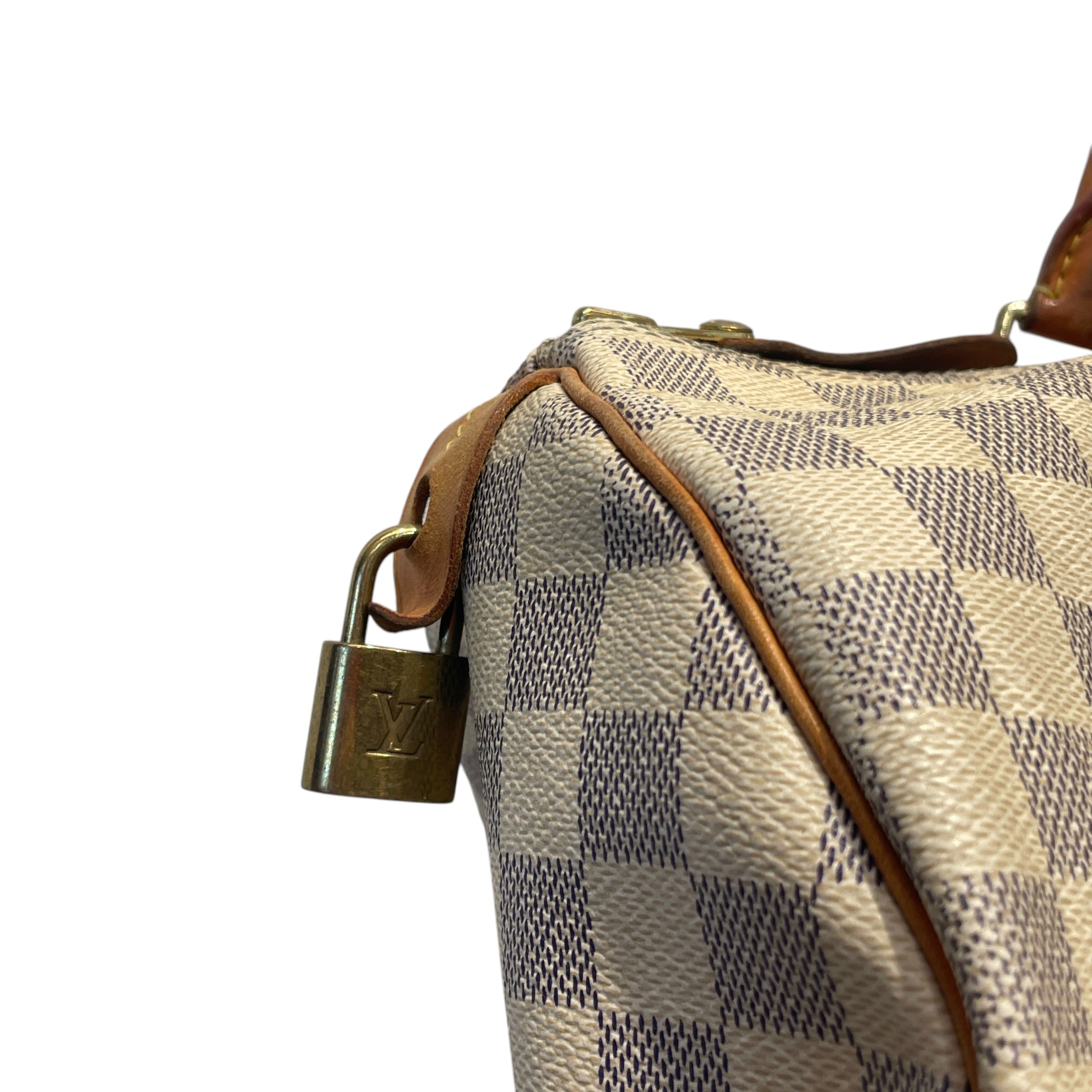 LOUIS VUITTON/Bag/Hombre Check/Leather/CRM/DAMIER AZUR SPEEDY 30 view 2