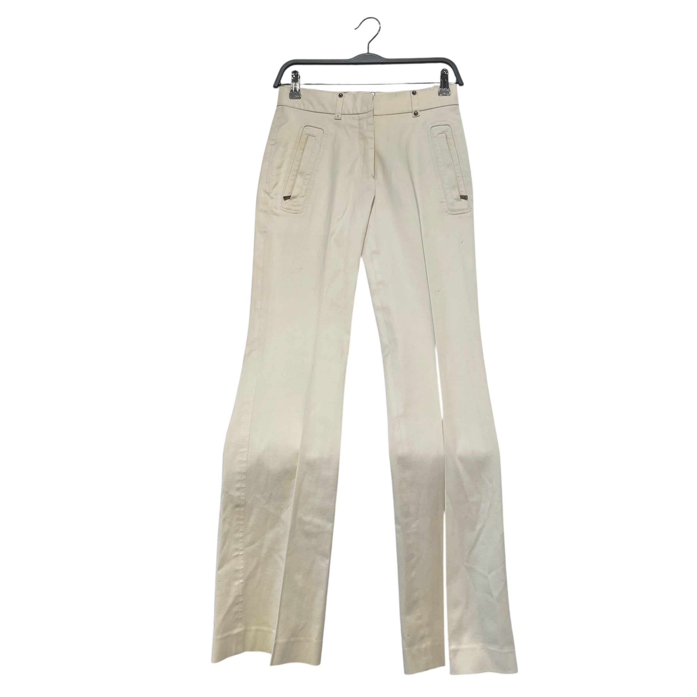 YVES SAINT LAURENT/Overall/Cotton/WHT/Studded Pants view 1