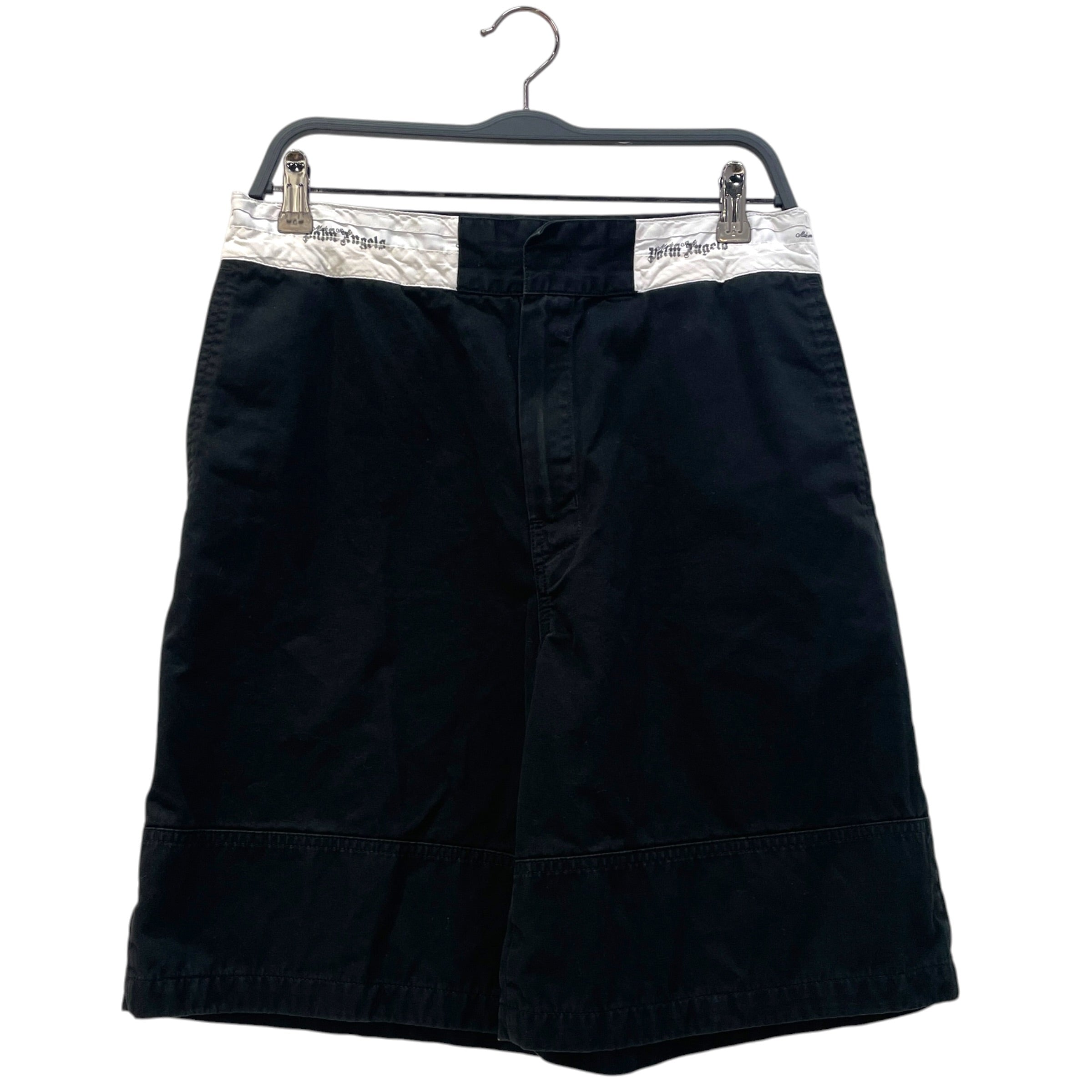 Palm Angels/Shorts/48/Cotton/BLK/Logo Waistband view 1