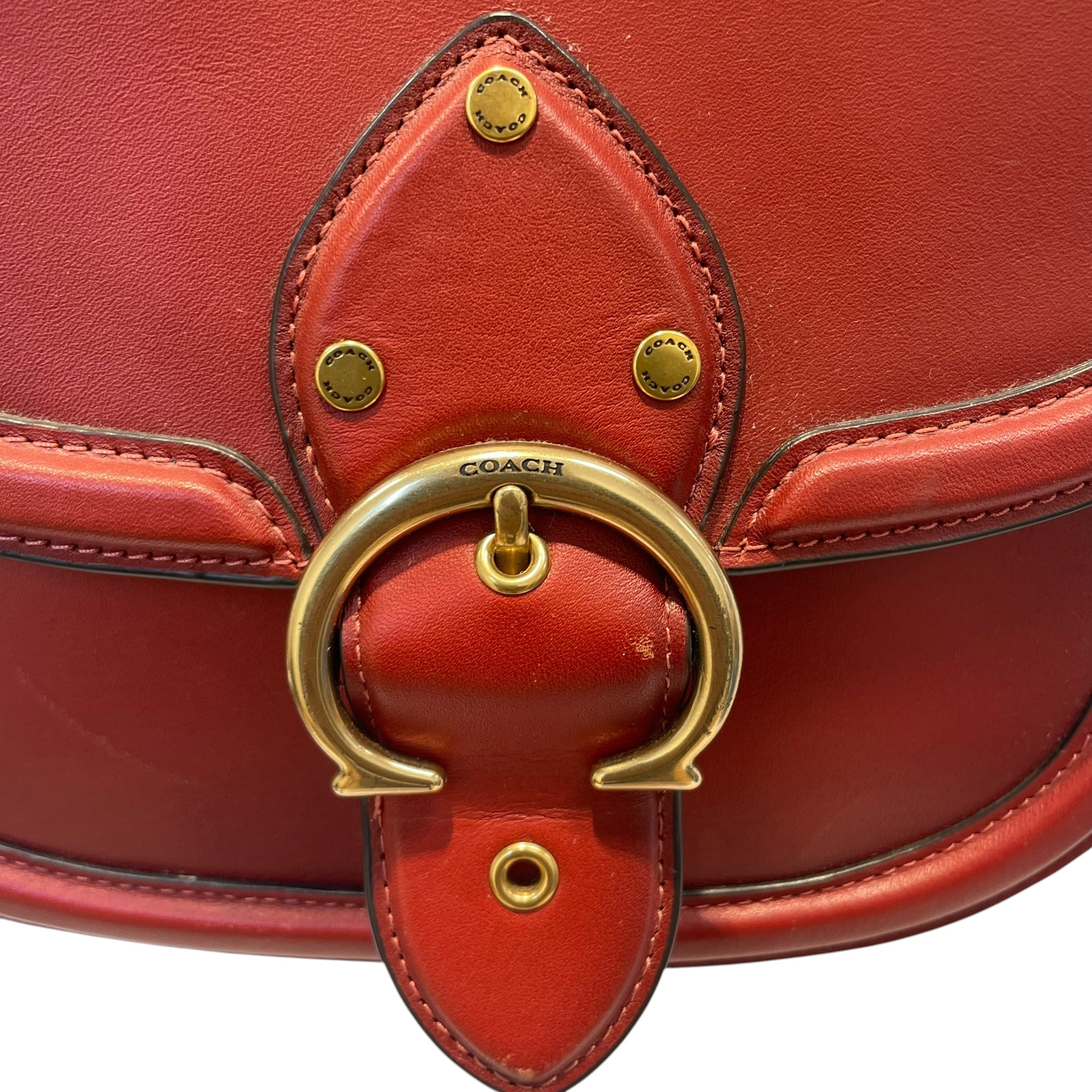 COACH/Cross Body Bag/Leather/RED/BEAT SADDLE BAG/L2022C0749 view 3