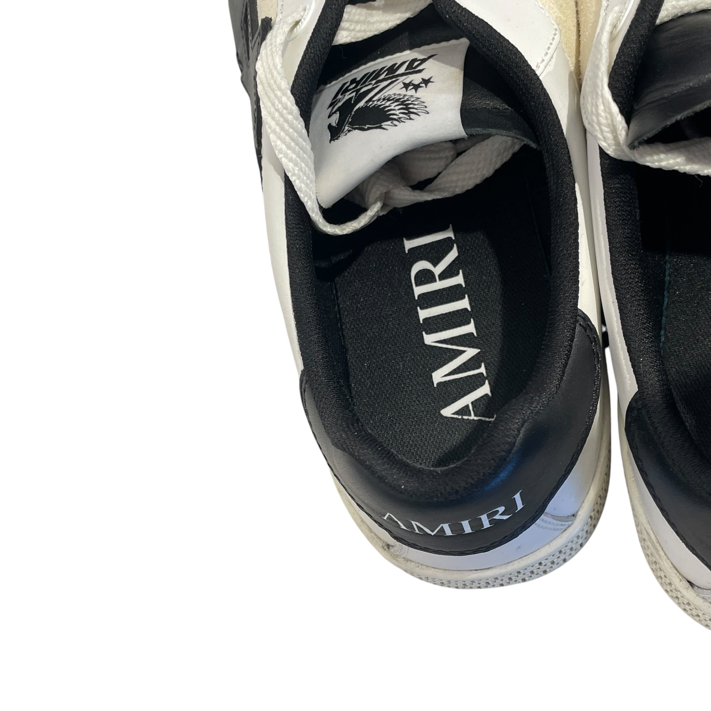 AMIRI/Low-Sneakers/US 12/Leather/WHT/PACIFIC LOW BLACK STARS view 7