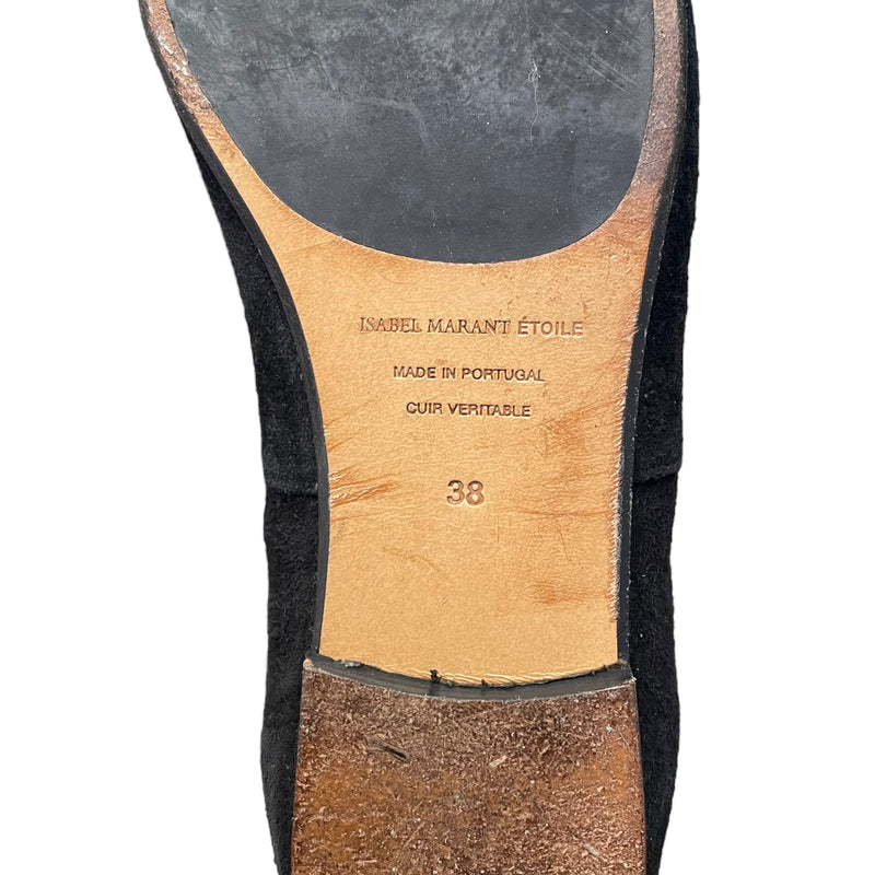 ISABEL MARANT ETOILE/Ankle Boots/EU 38/Suede/BLK/