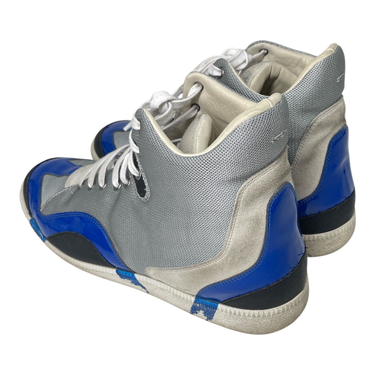 Maison Margiela/Hi-Sneakers/US 13/Leather/SLV/SILVER/BLK/BLUE view 2