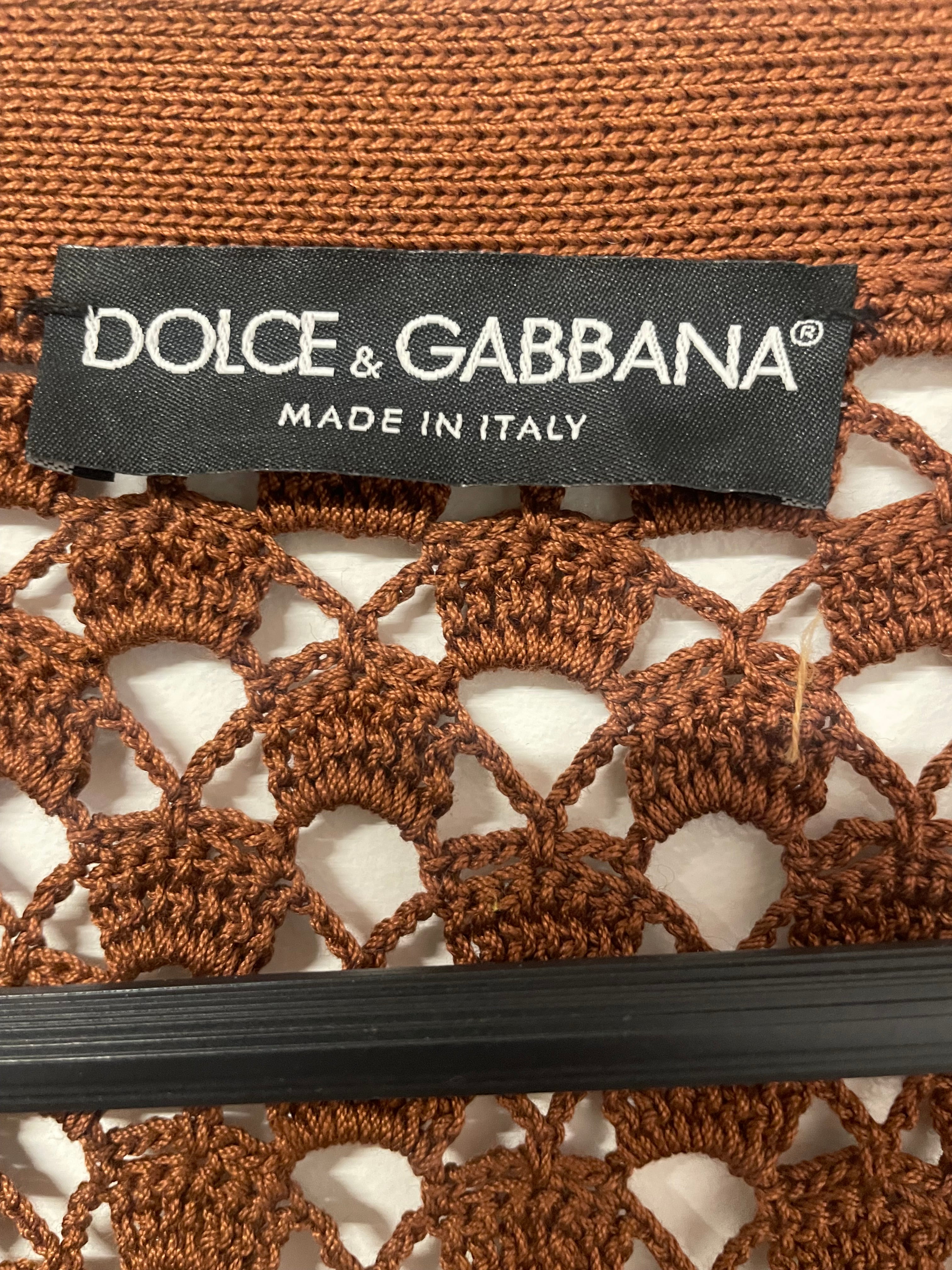DOLCE&GABBANA/Cardigan/56/Cotton/BRW/ANIMALS KNIT view 3