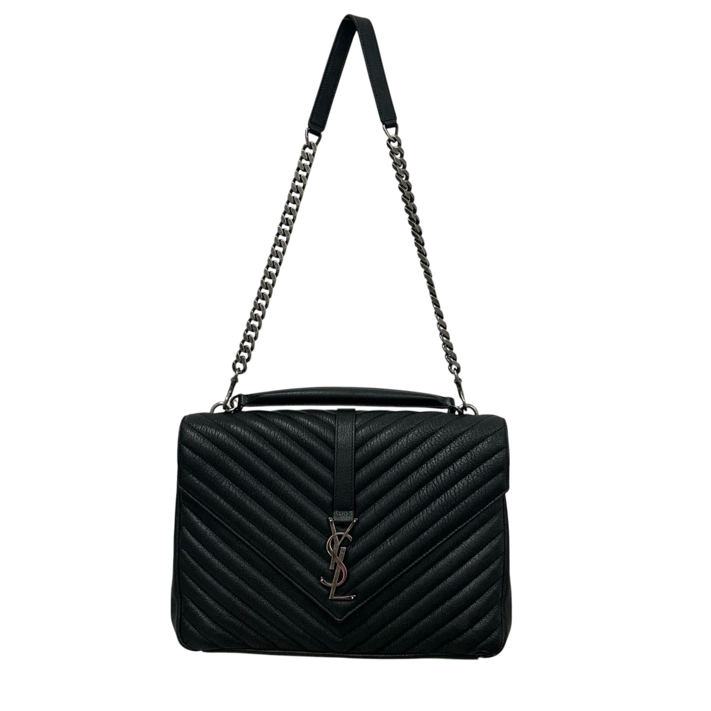 YVES SAINT LAURENT/Cross Body Bag/Leather/BLK/College view 1