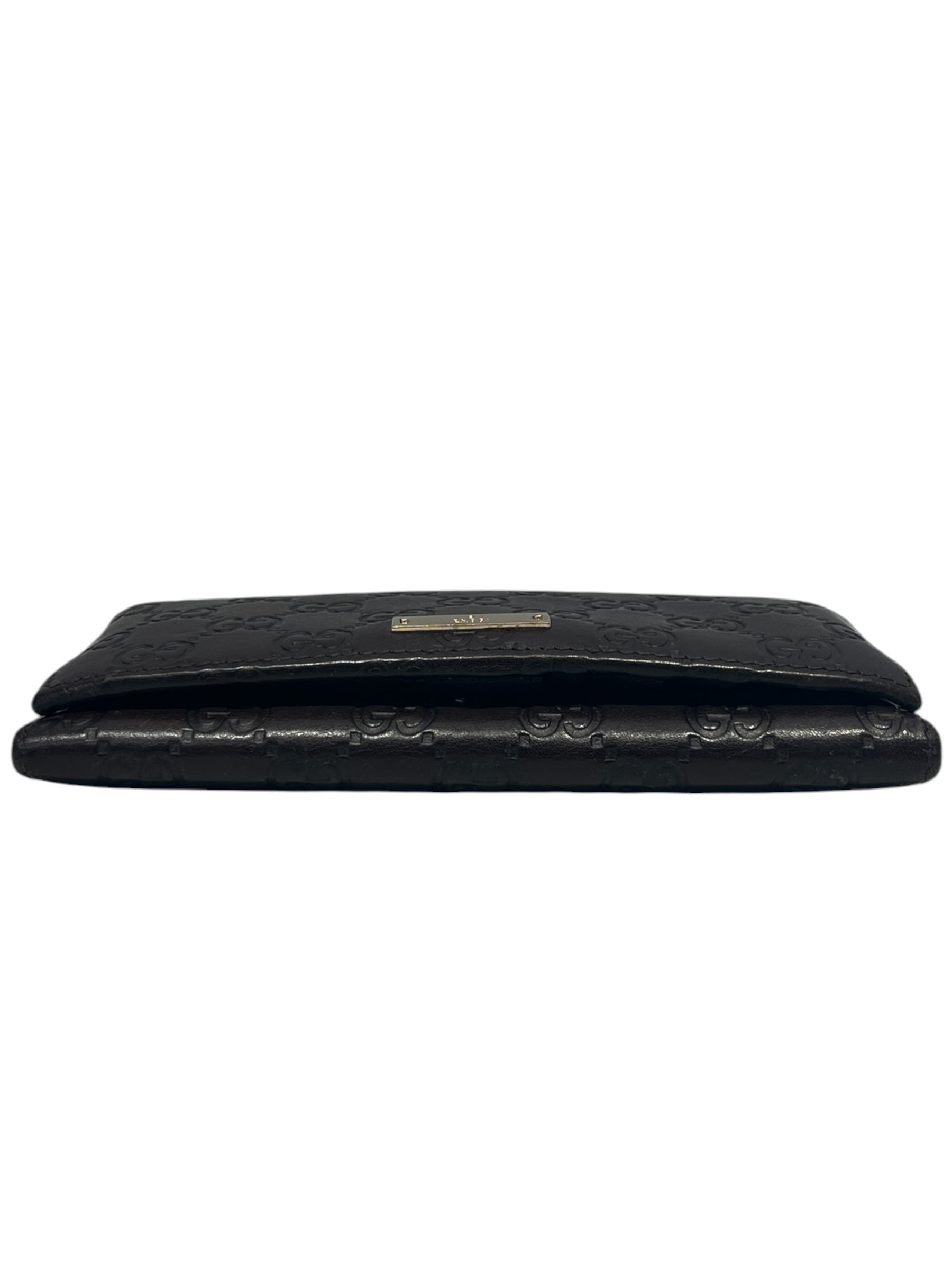 GUCCI/Bifold Wallet/Monogram/Leather/BRW/L's/ view 3