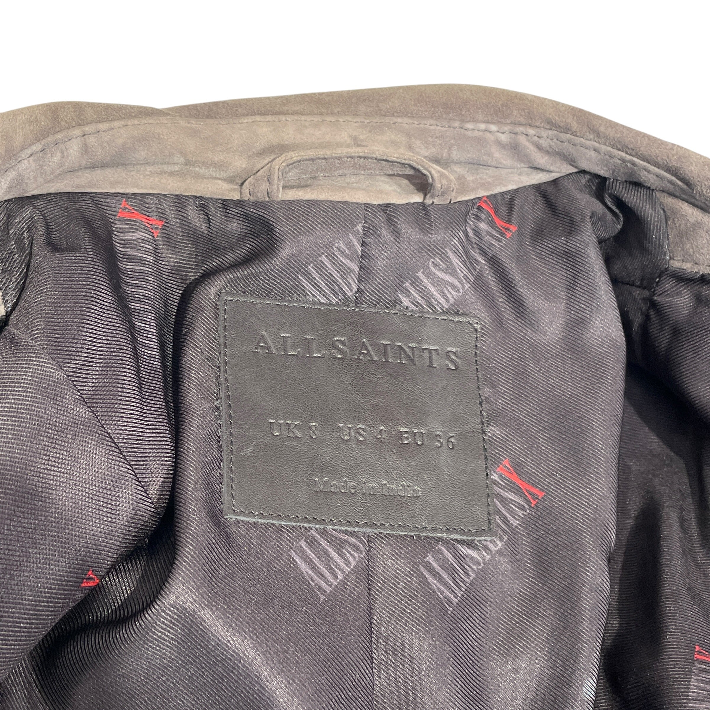ALLSAINTS/Leather Jkt/4/Suede/GRY/STAR STUDDED GOAT SUEDE JKT view 10