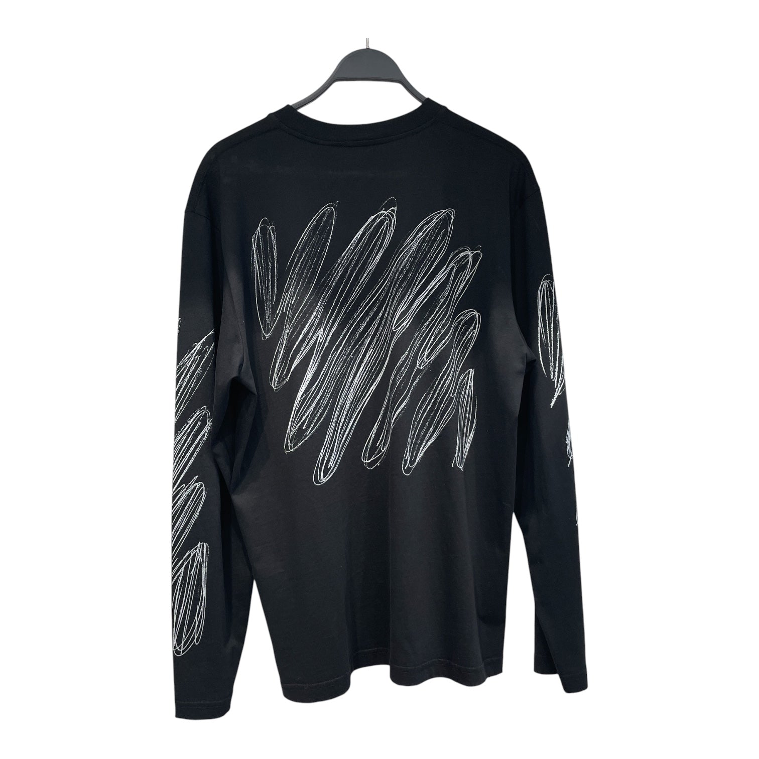 OFF-WHITE/LS T-Shirt/2X/Cotton/BLK/Graphic/DIAG LOGO view 2
