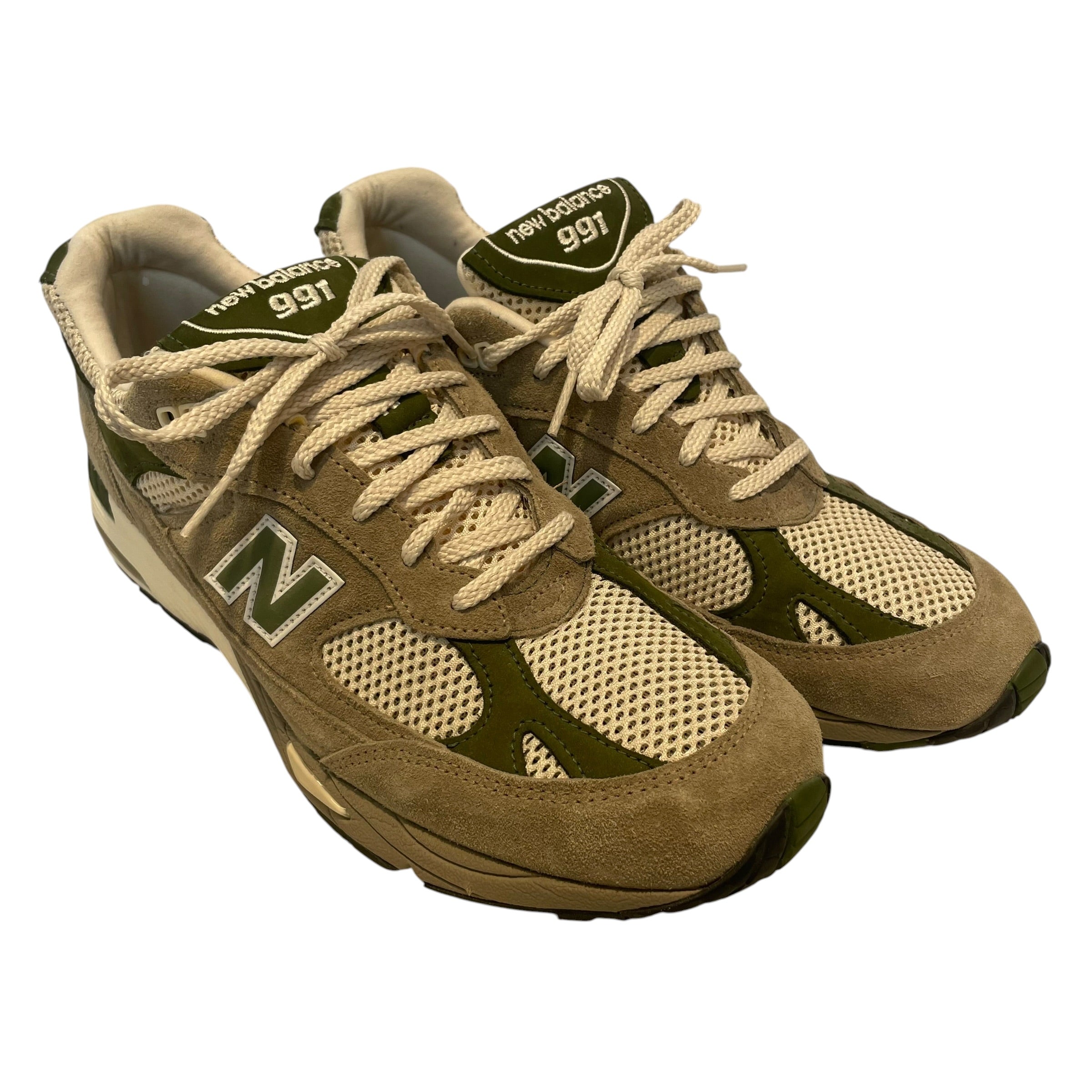 NEW BALANCE/AIME LEON DORE/Low-Sneakers/US 10.5/Cotton/MLT/england/991/grn view 1
