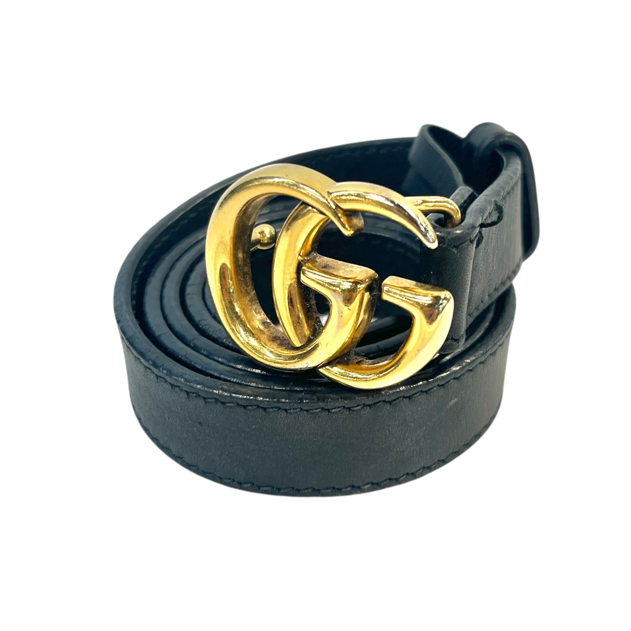 GUCCI/Belt/Leather/BLK/MARMONT SKINNY BELT view 1