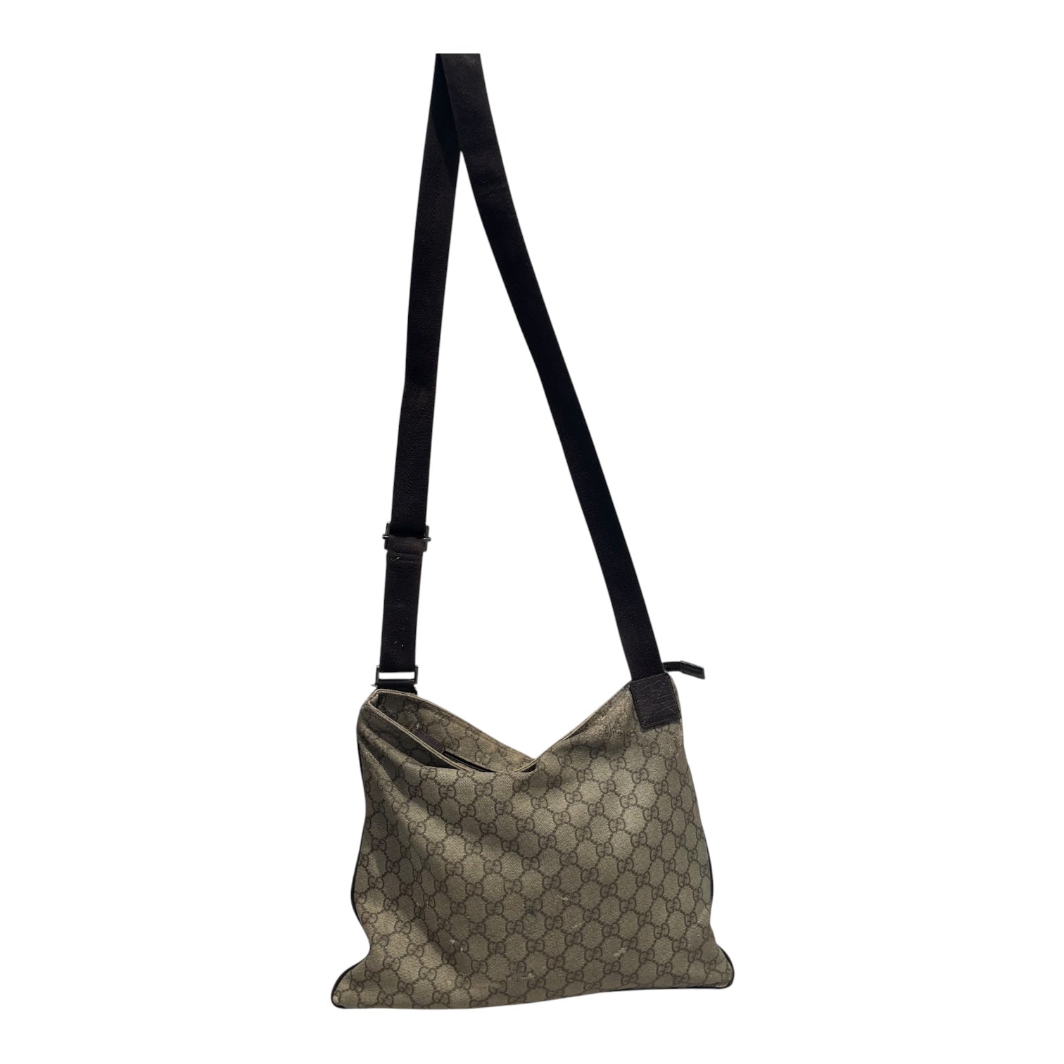 GUCCI/Cross Body Bag/Monogram/Leather/BRW/MESSENGER BAG view 2