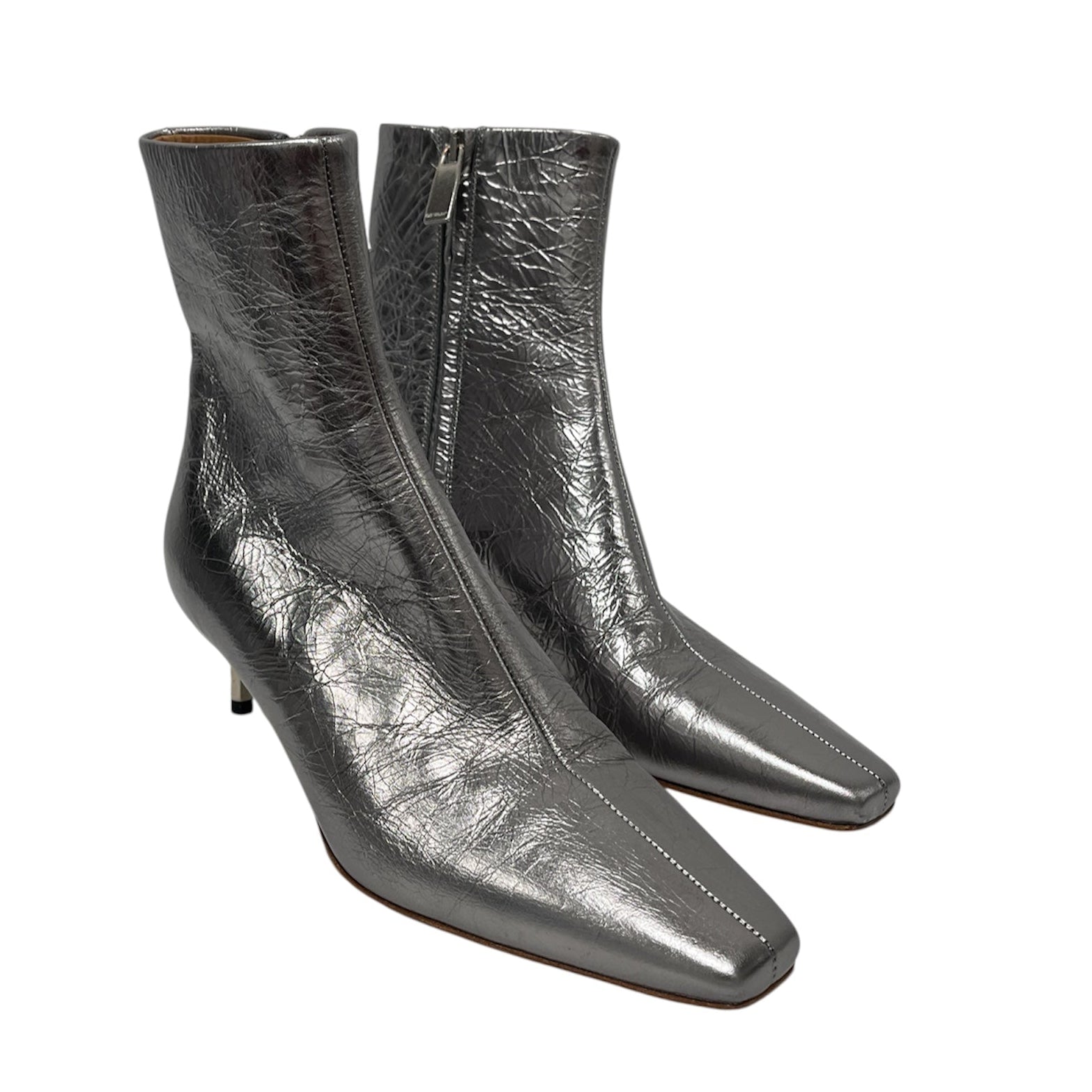 OFF-WHITE/Booties/EU 37/Iridescent/Leather/PPL/ view 1