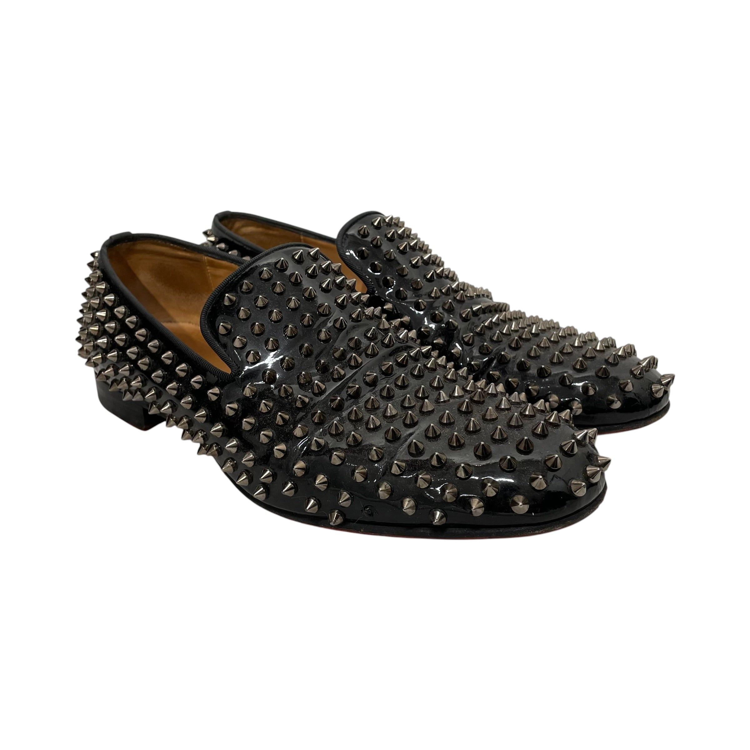 Christian Louboutin/Loafers/EU 43/Leather/BLK/STUDDED view 1