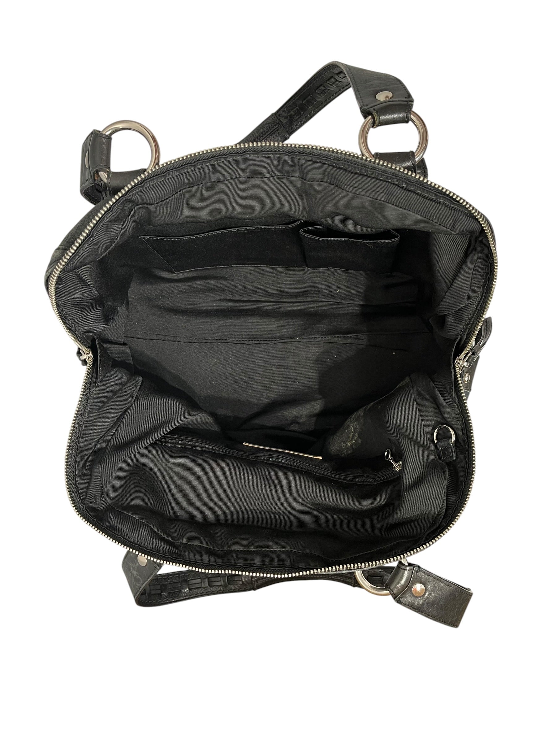 COACH/Bag/Leather/BLK/SILVER BUCKLE WEAVE STRAP view 5