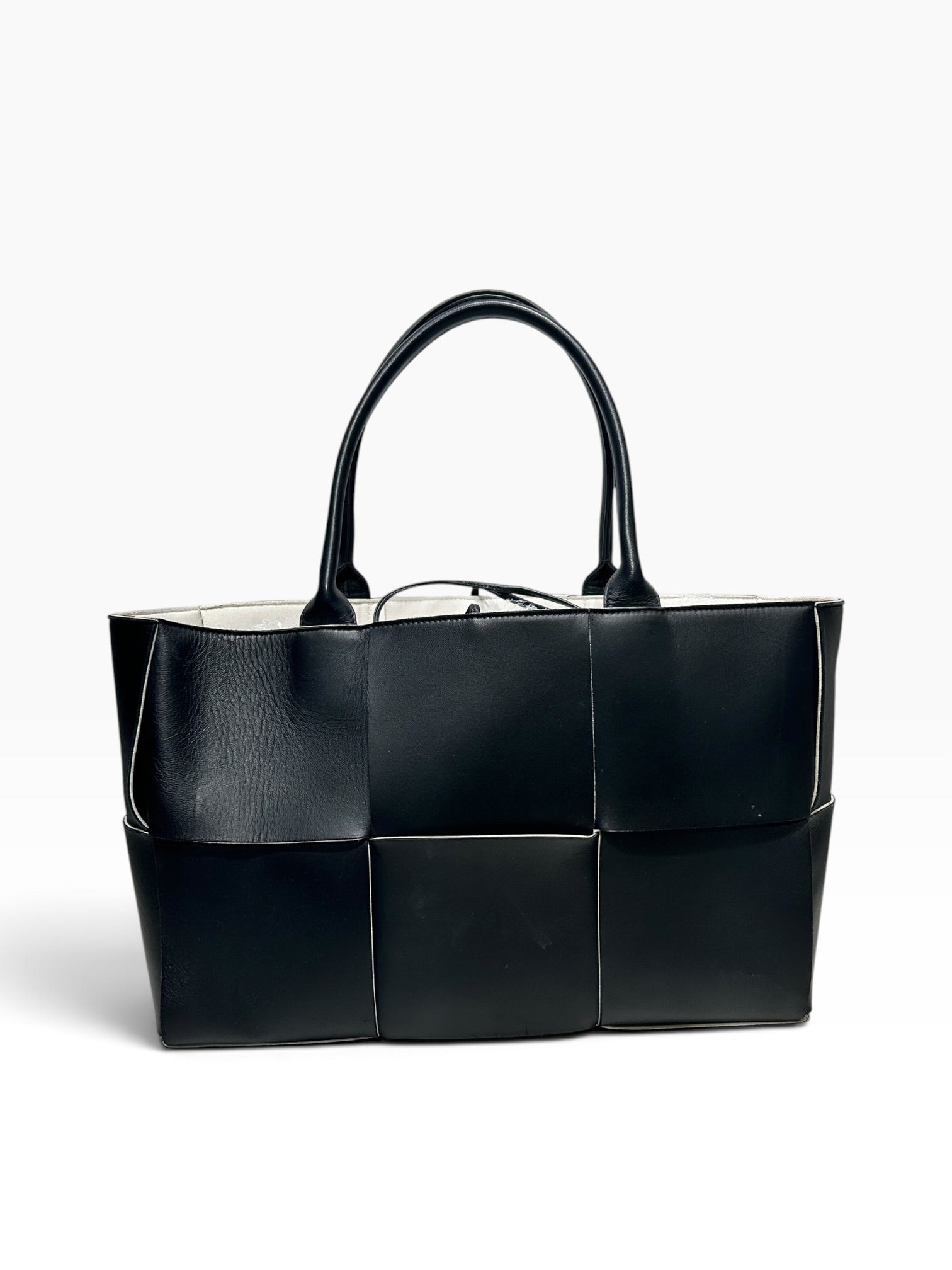 BOTTEGA VENETA/Tote Bag/Leather/BLK/ARCO WOVEN SHOULDER TOTE view 2