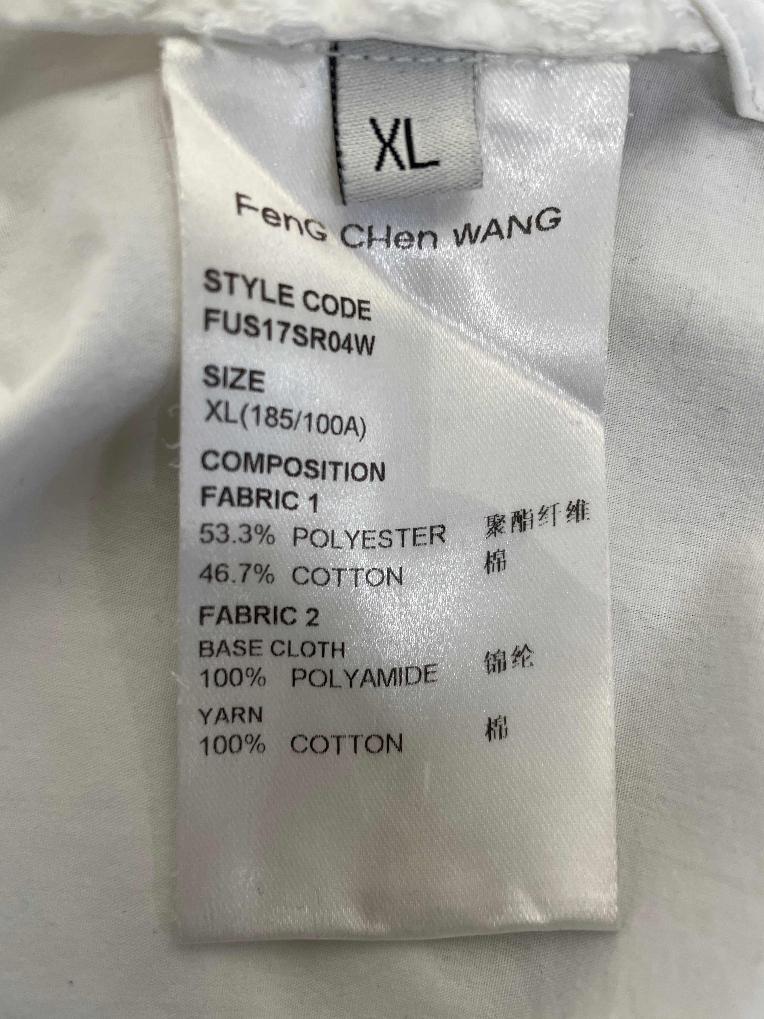 Feng Chen Wang/Polo Shirt/XL/Cotton/WHT/ view 4