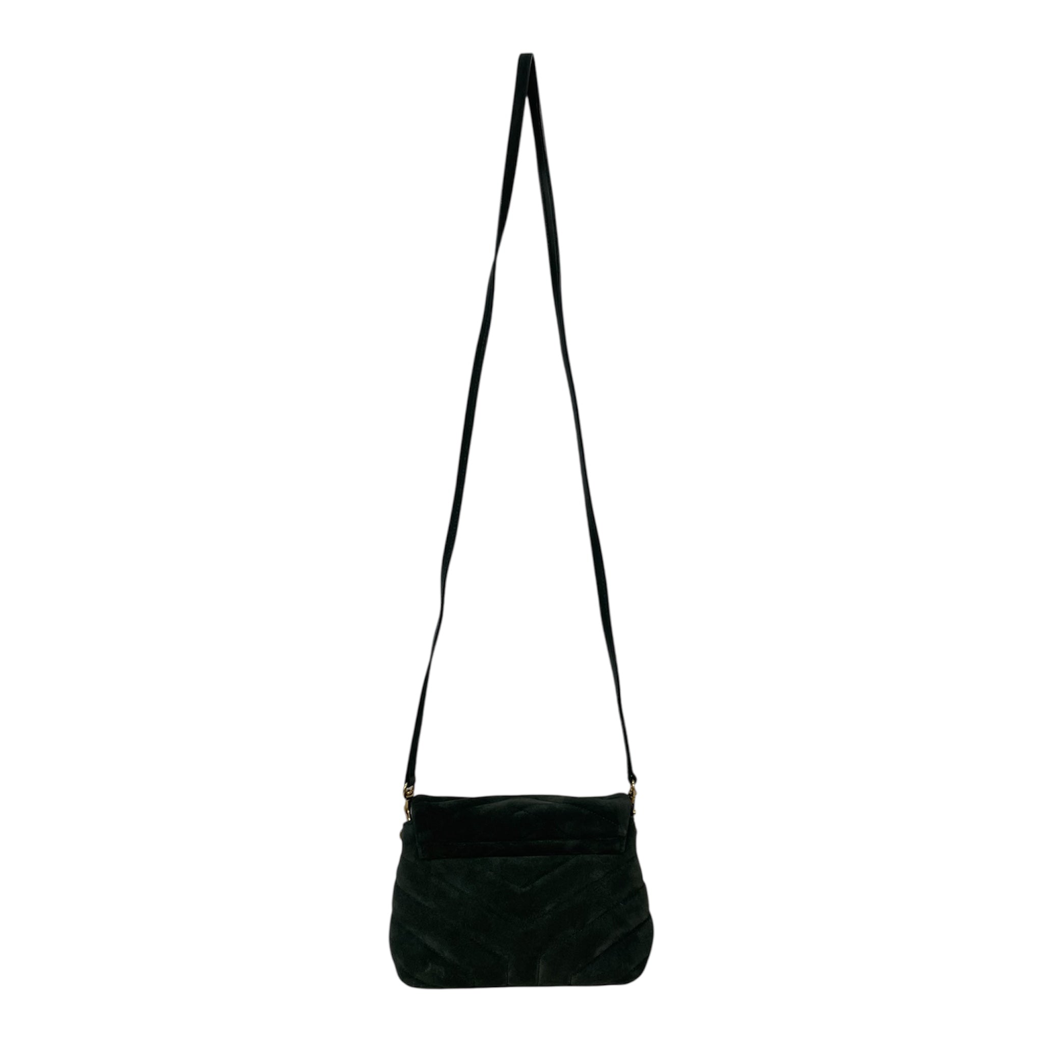 YVES SAINT LAURENT/Cross Body Bag/Suede/GRN/loulou toy handbag view 2