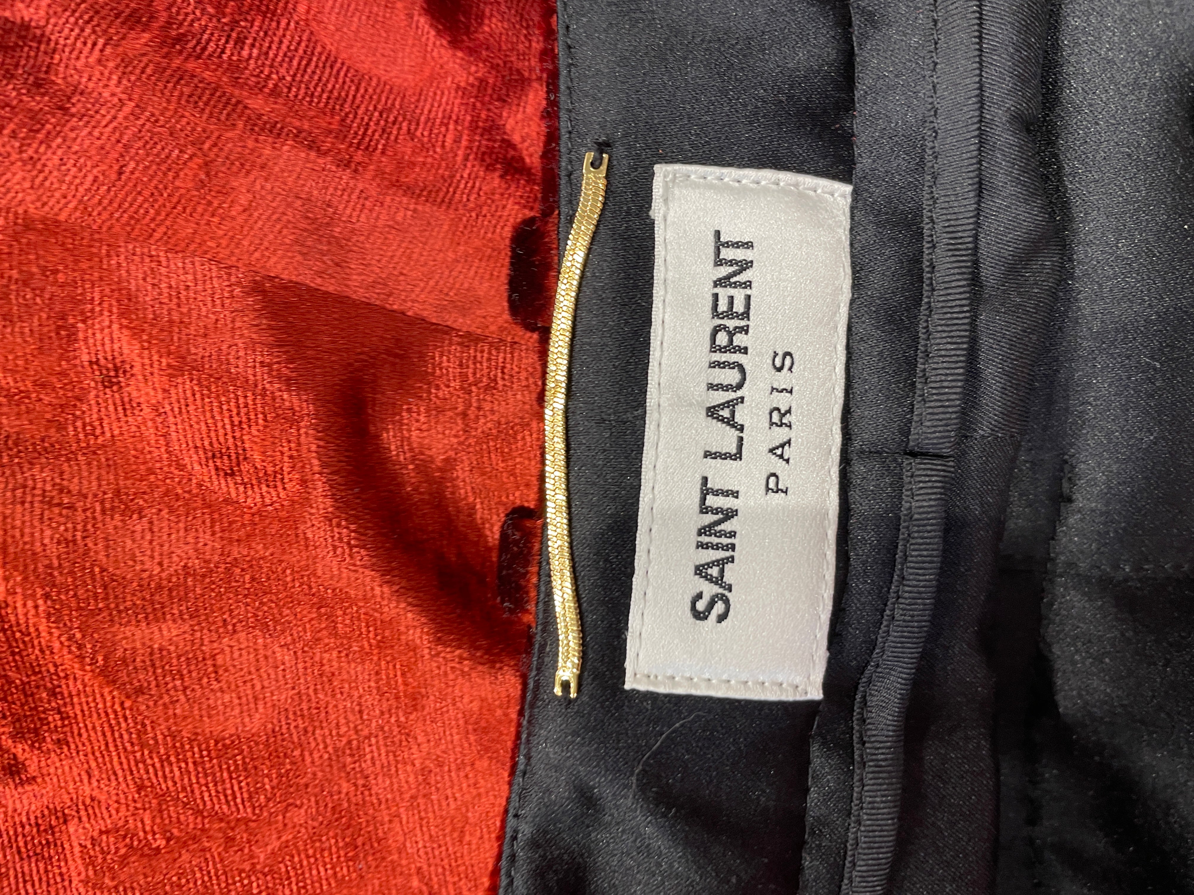 SAINT LAURENT/Bottoms/38/Velour/ORN/SWIRLS view 3