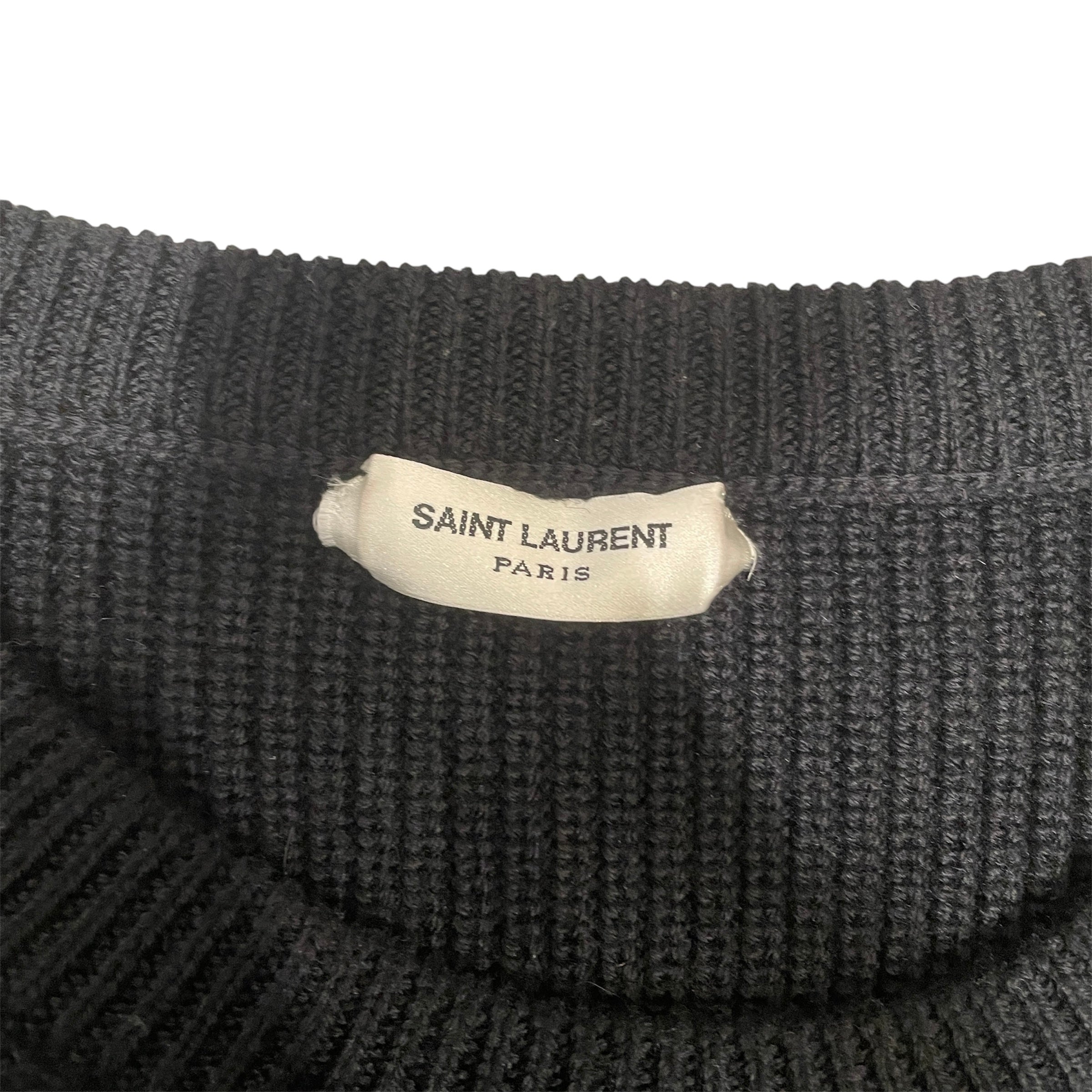 SAINT LAURENT/Sweater/M/Graphic/Wool/BLK/Waiting for Sunset 1971 view 3