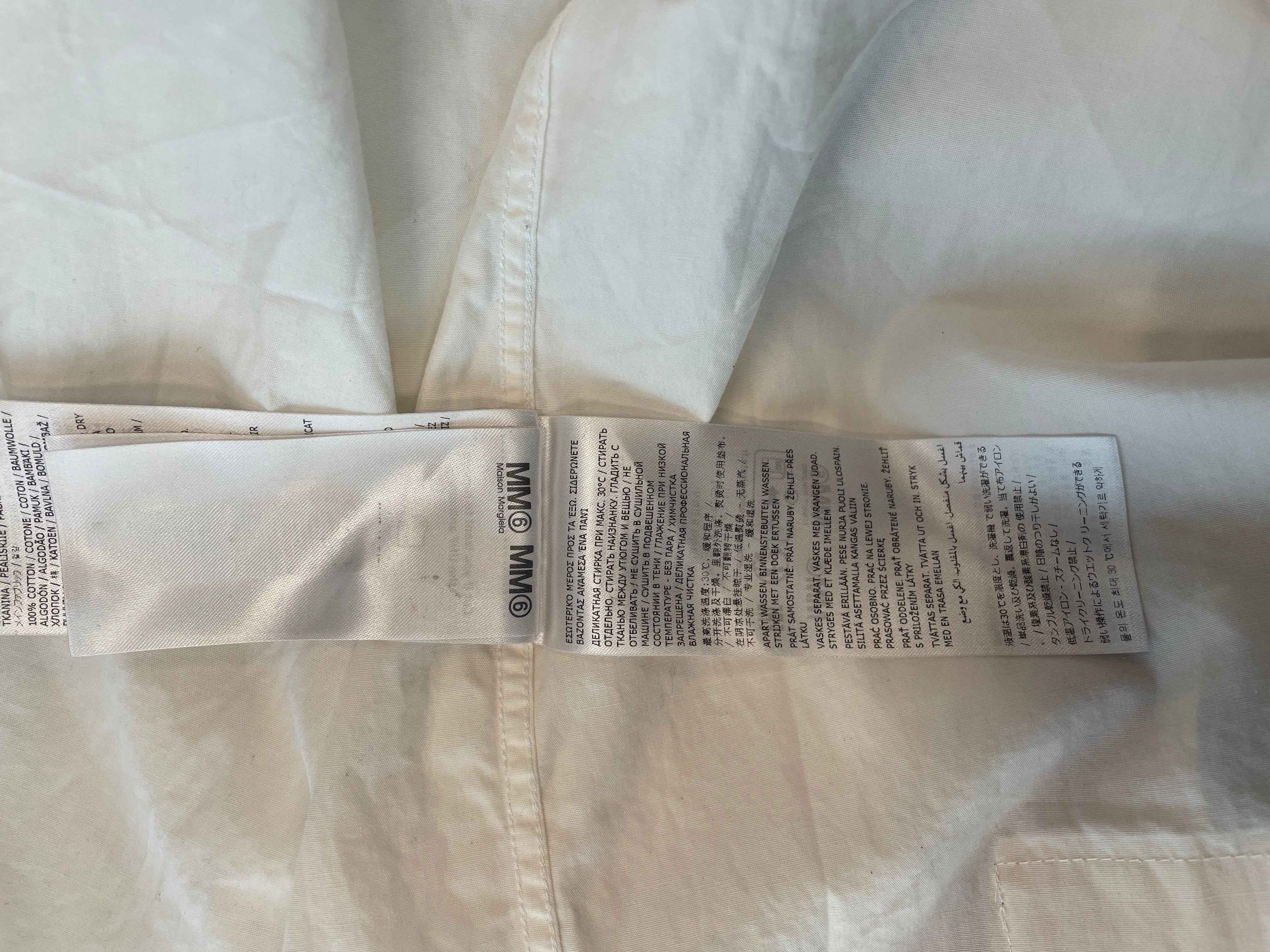 MM6/LS Shirt/52/Cotton/WHT/YLW TAG view 9