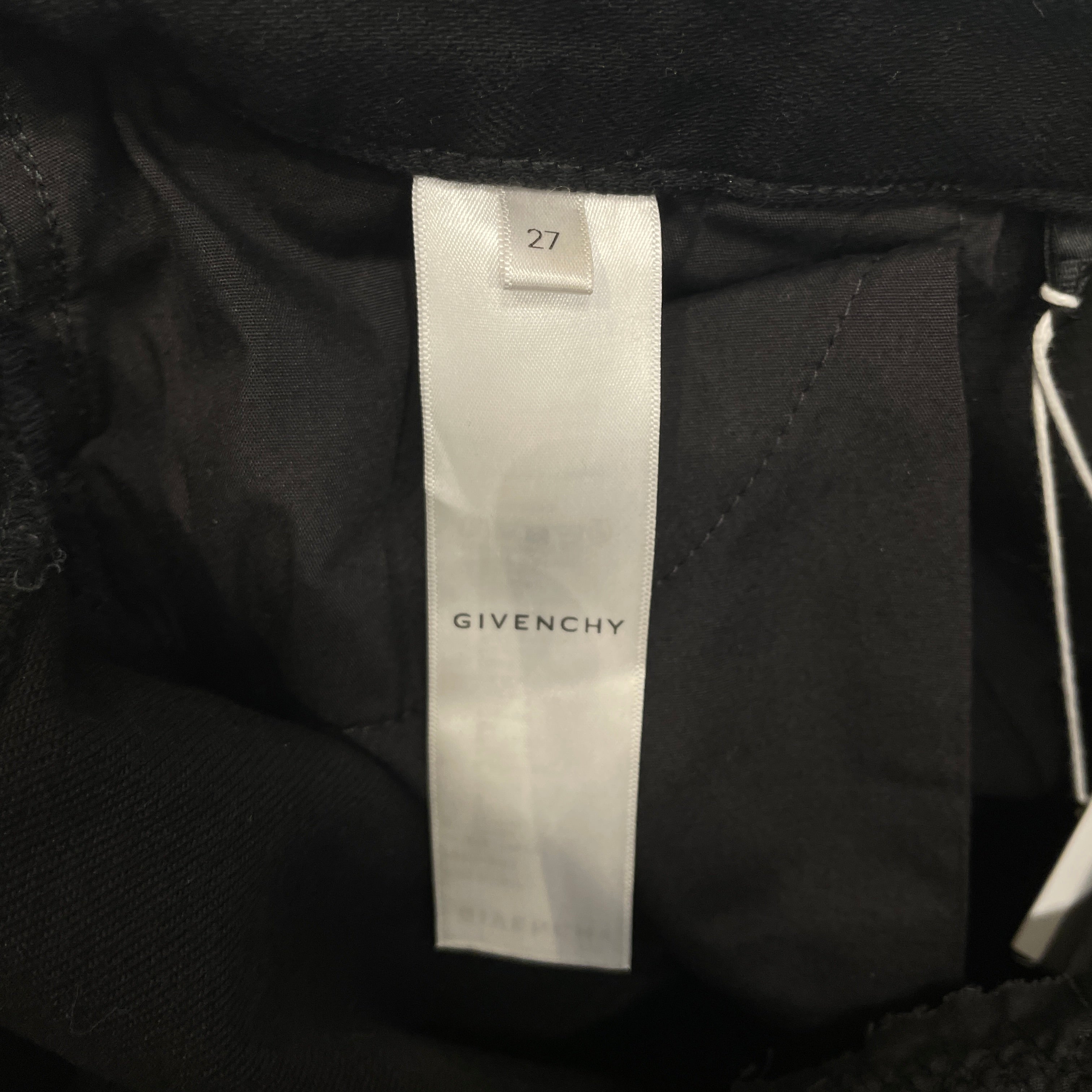 GIVENCHY/Skinny Pants/27/Cotton/BLK/DISTRESSED view 4