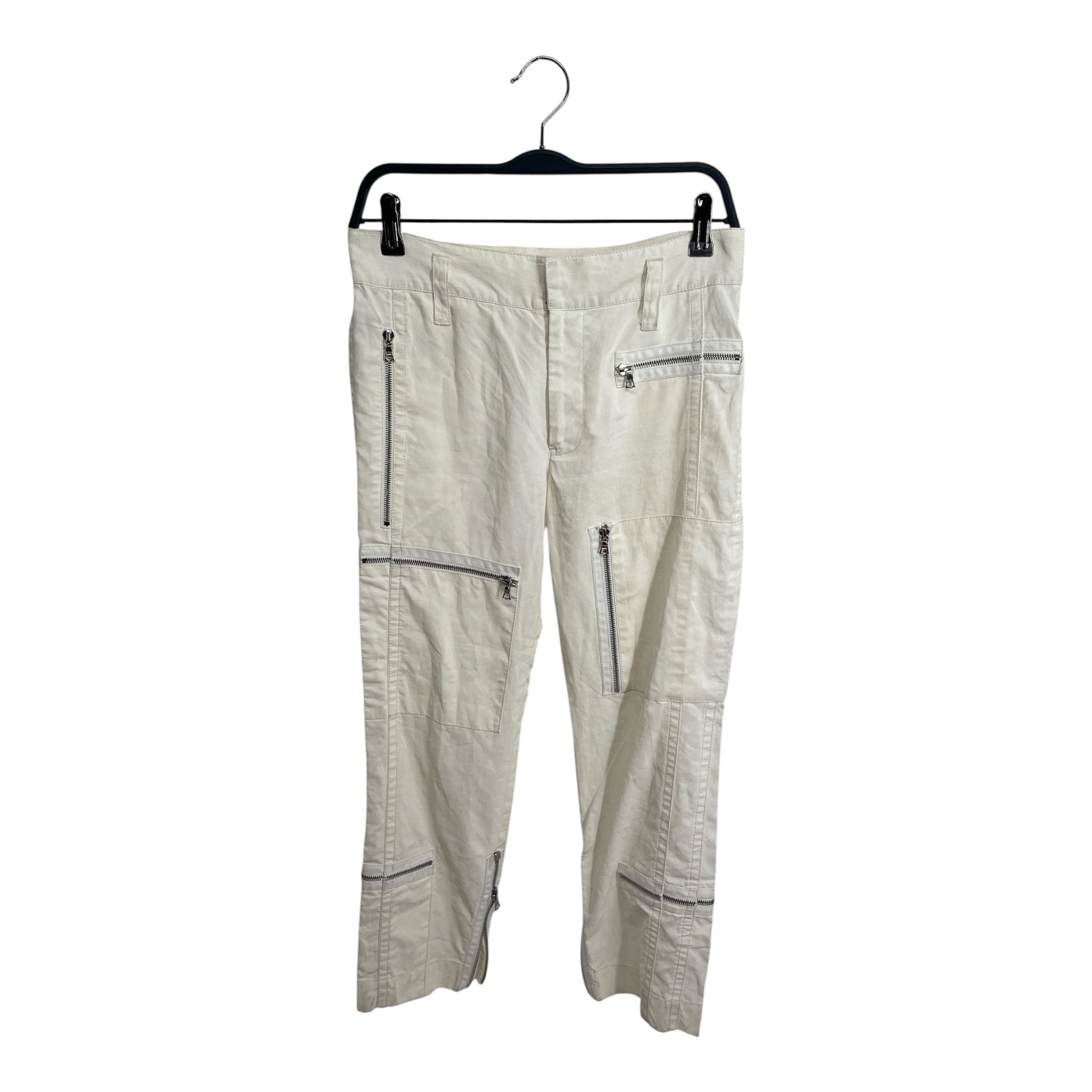 MARC JACOBS/Straight Pants/4/Linen/WHT/RUNWAY MULTI ZIP CARGO view 1