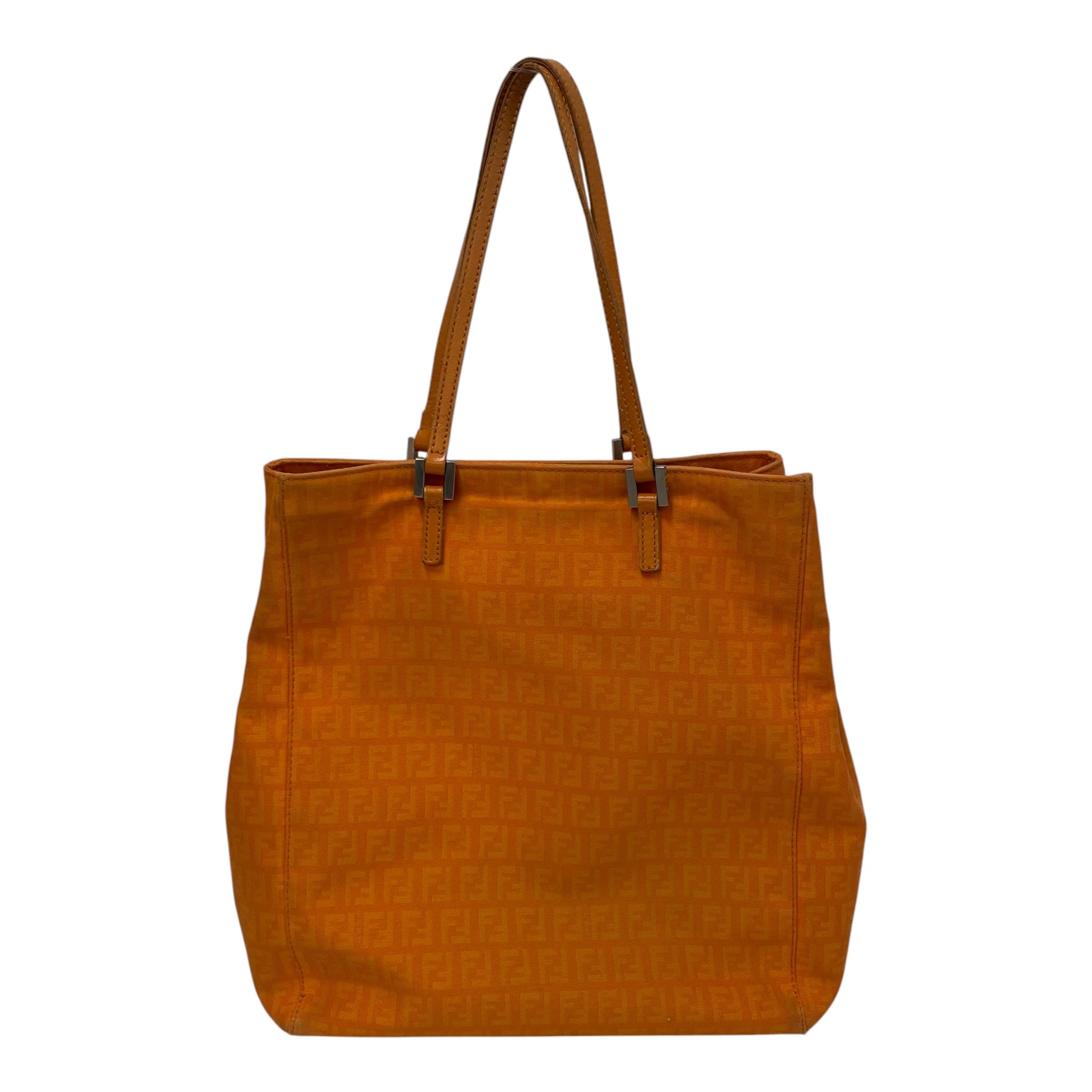 FENDI/Tote Bag/Hombre Check/Leather/ORN/Zucchino Canvas Tote Bag view 1