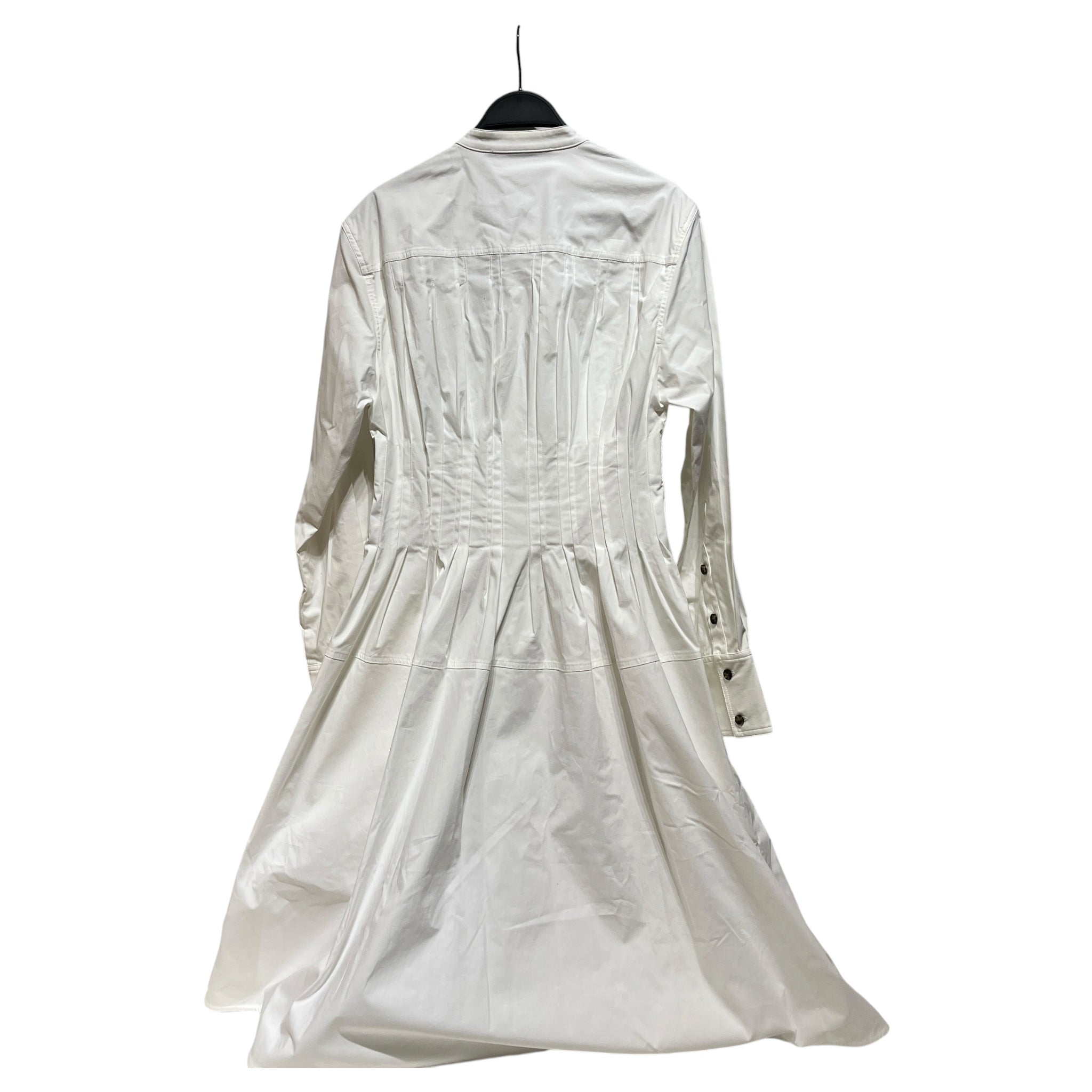 PROENZA SCHOULER/Tunic Dress/6/Cotton/WHT/brwn buttons view 3