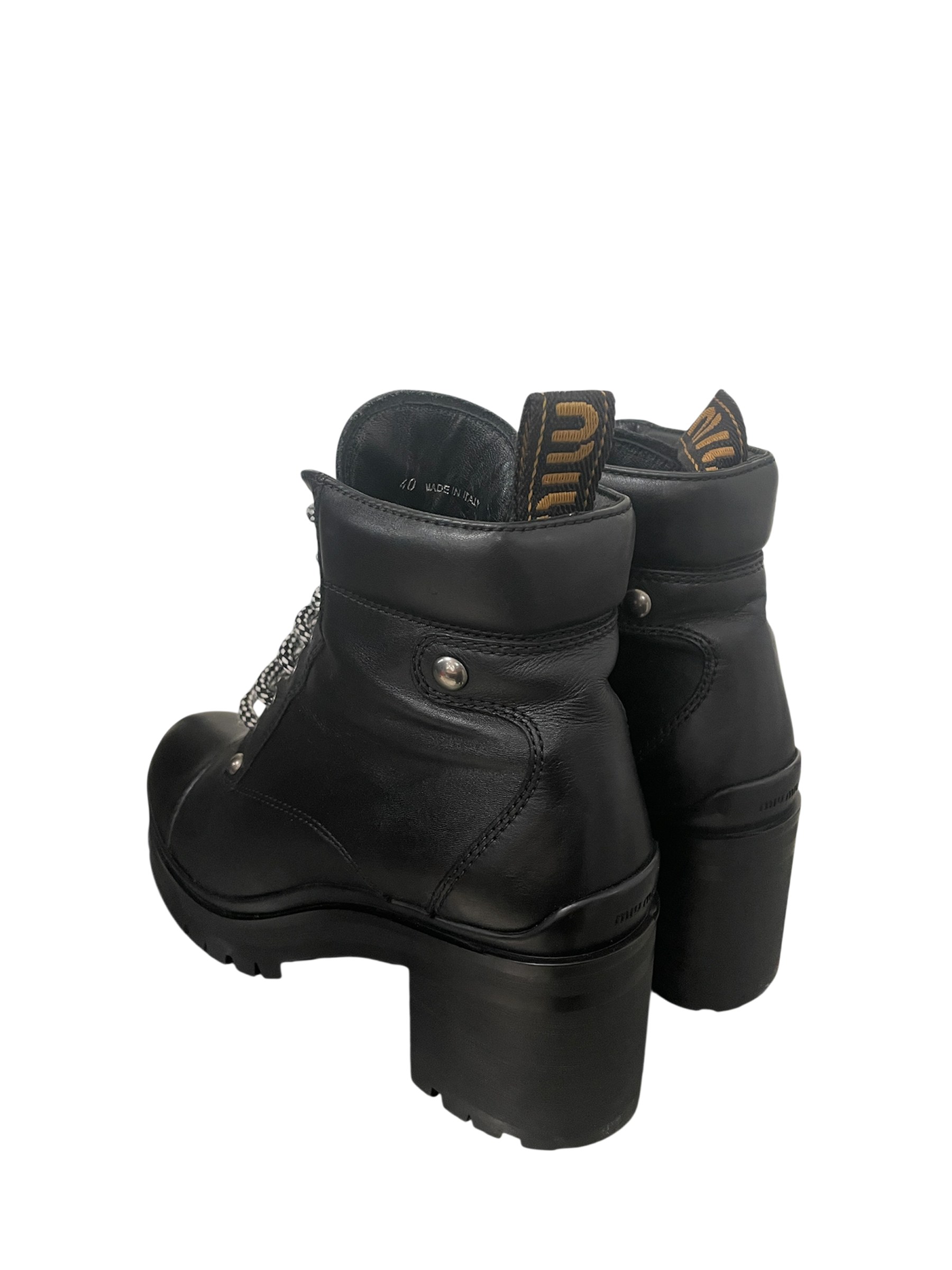 MIU MIU/Booties/EU 40/Leather/BLK/ view 2