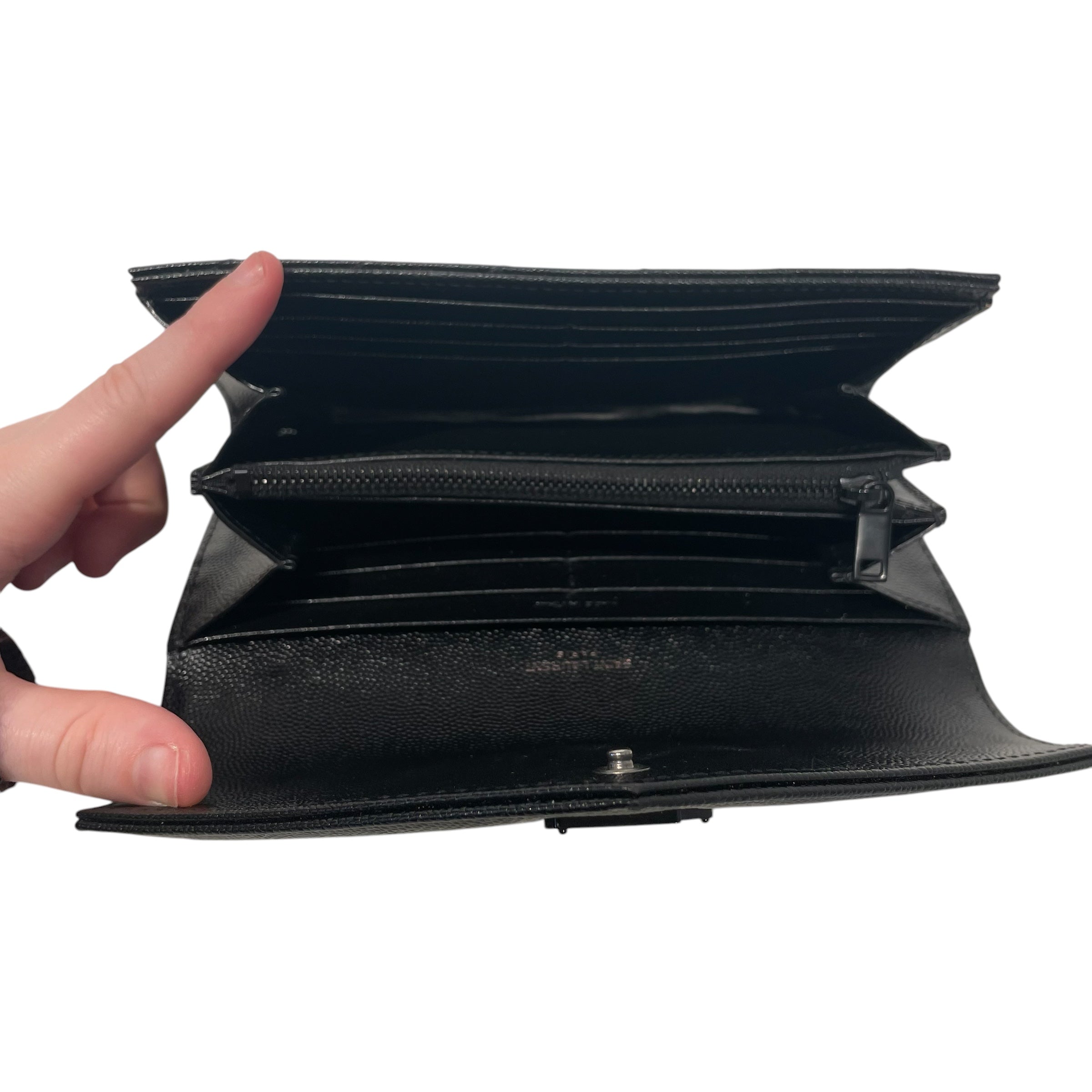 SAINT LAURENT/Long Wallet/Leather/BLK/L's/CASSANDRE YSL LONG WALLET view 3