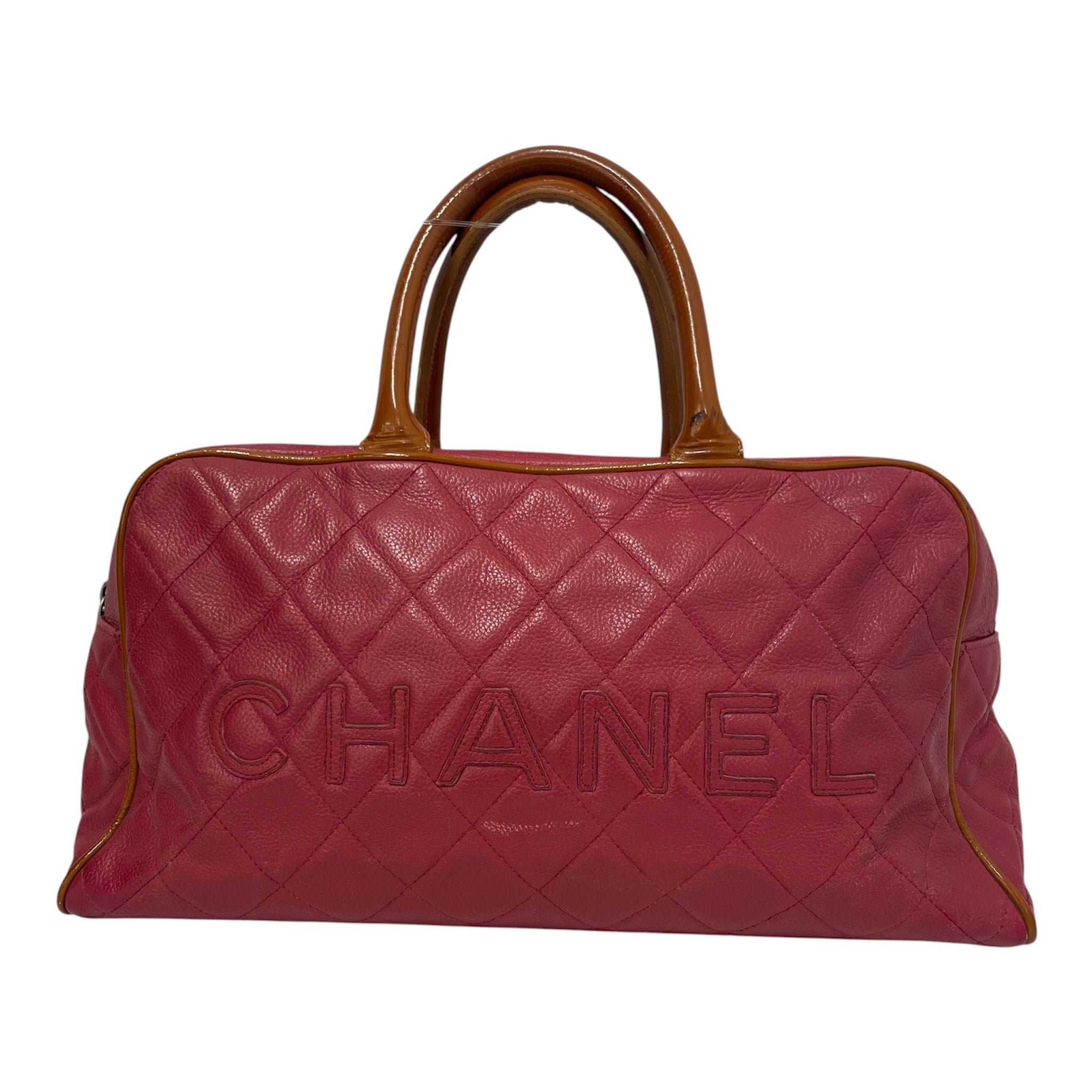 CHANEL/Hand Bag/Leather/RED/TANBORDERHANDLE/ 6211387 view 1