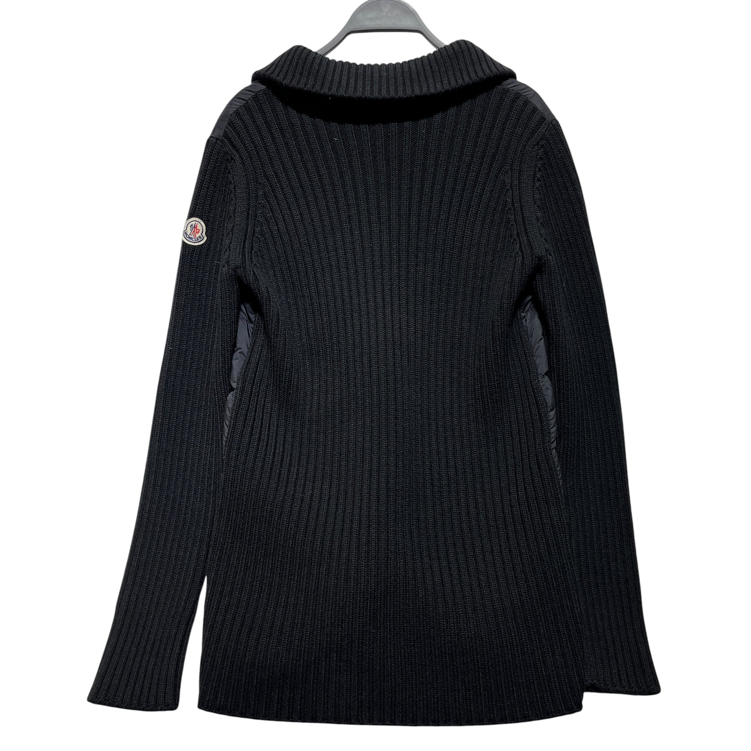 MONCLER/Puffer Jkt/M/Nylon/BLK/ribbed sleeve + collar view 2