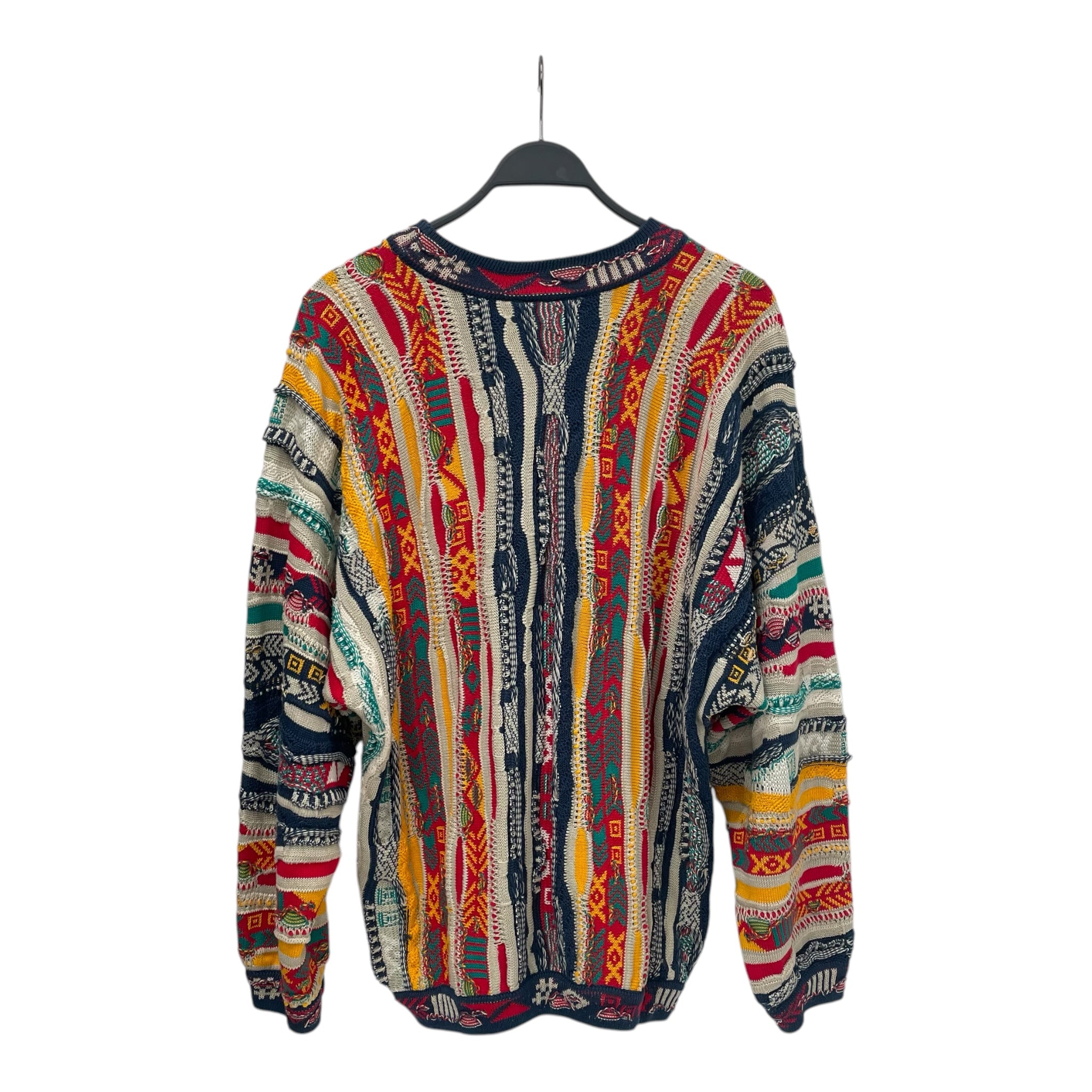 COOGI/Heavy Sweater/M/All Over Print/Cotton/MLT/Oversize/STRIPE RED YELLOW PRINT view 2