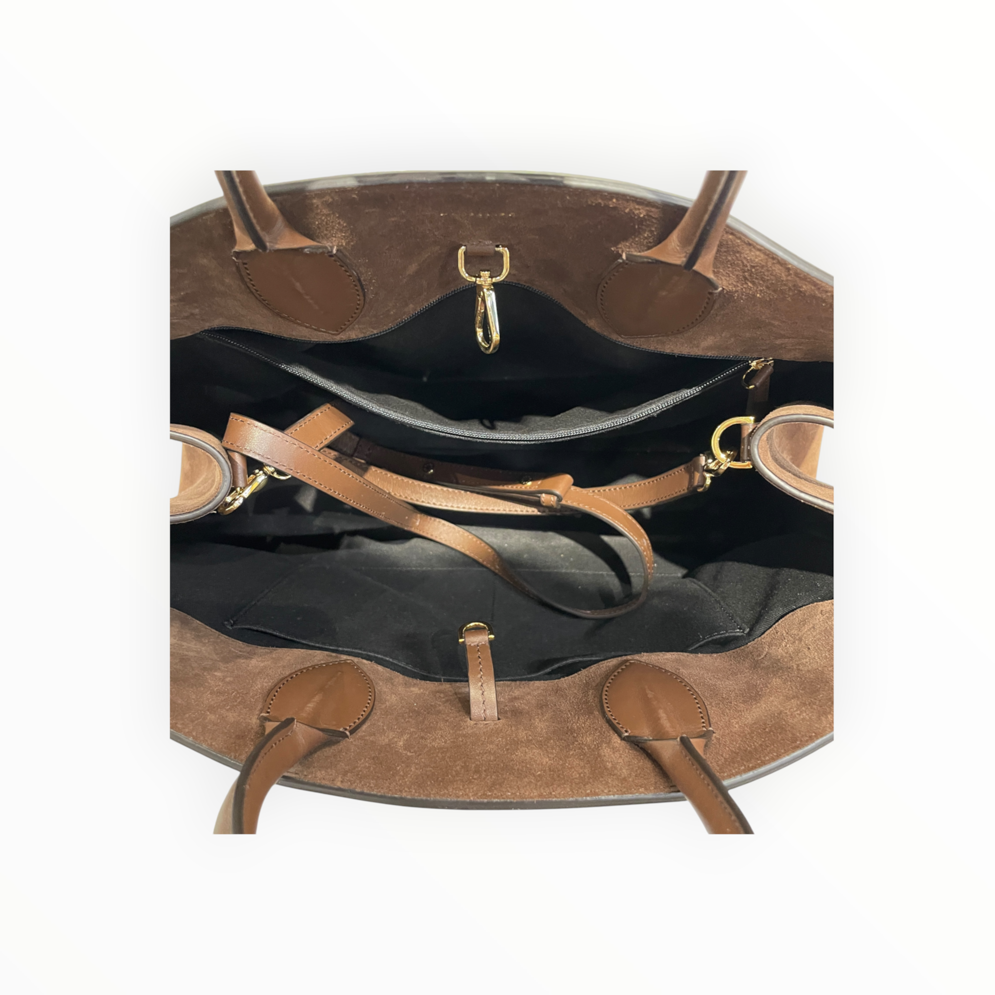 DEMELLIER/Tote Bag/Suede/BRW/ view 3