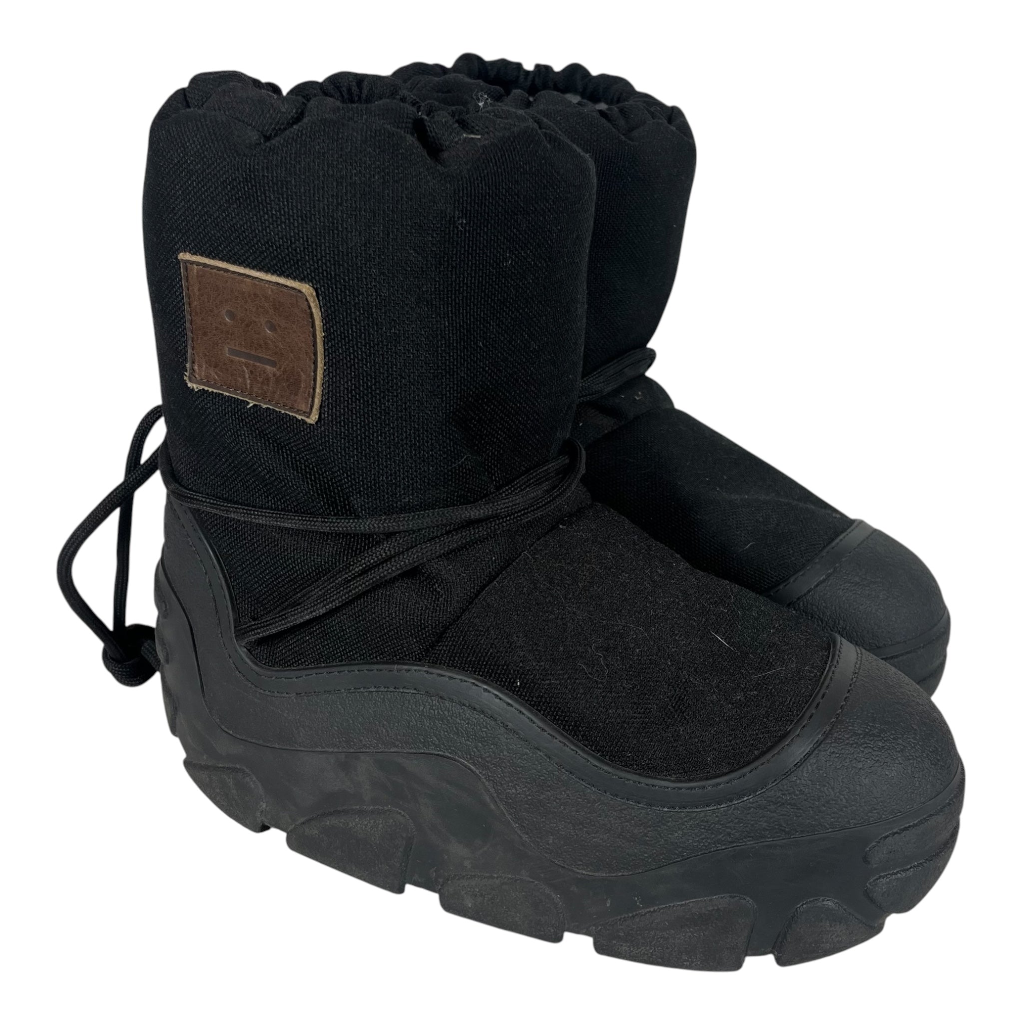 Acne Studios/Boots/EU 39/Cotton/BLK/PLATFORM SNOW BOOTS view 1