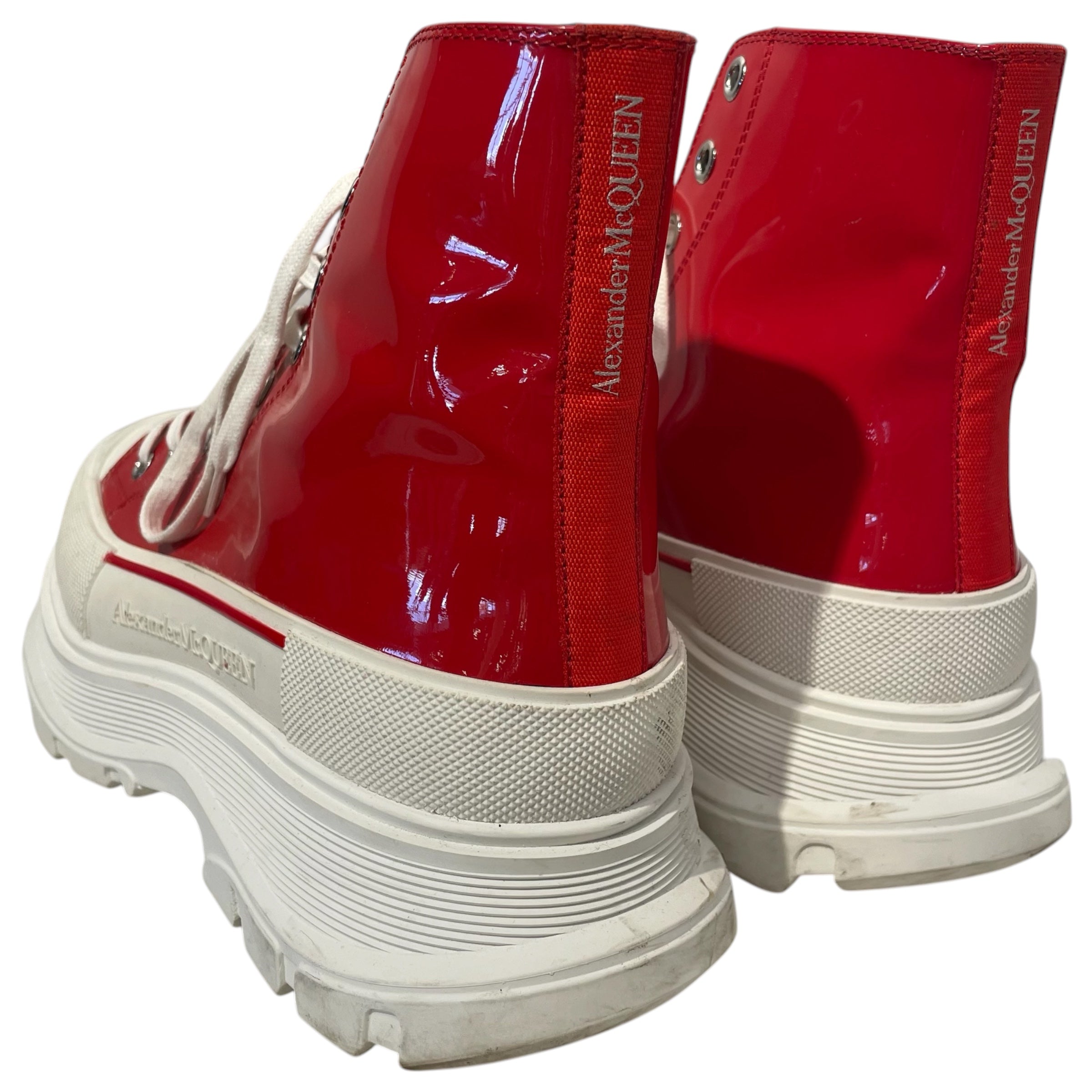 Alexander McQueen/Hi-Sneakers/EU 45/Faux Leather/RED/ view 2