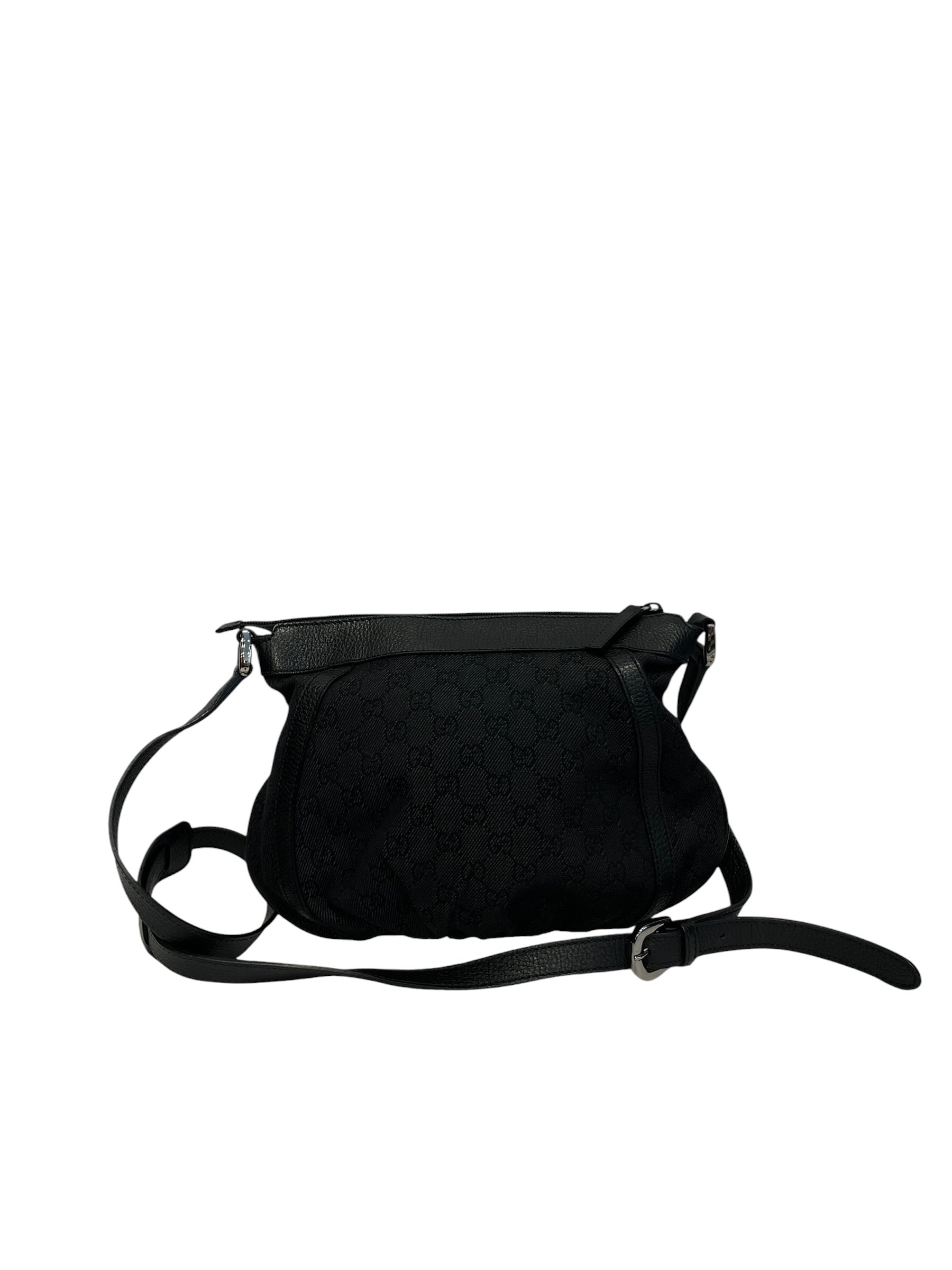 GUCCI/Tote Bag/Leather/BLK/MONOGRAM D-RING HOBO view 4