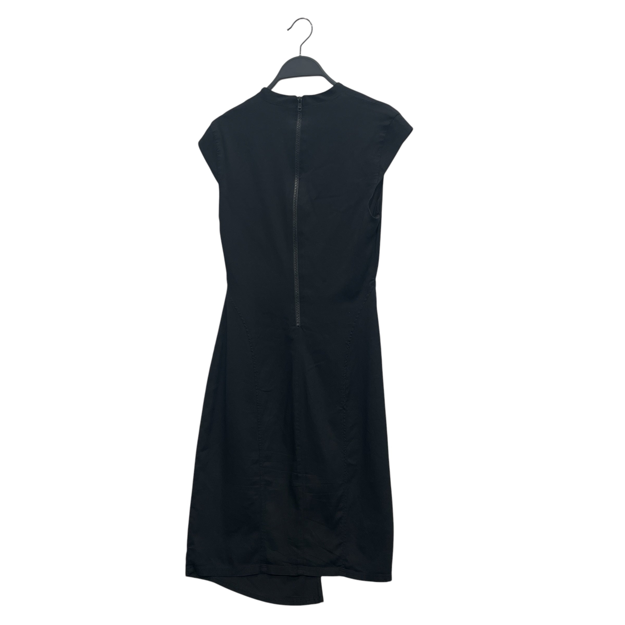 Helmut Lang/SS Dress/2/Cotton/BLK/V-NECK BACK ZIP MIDI DRESS view 2