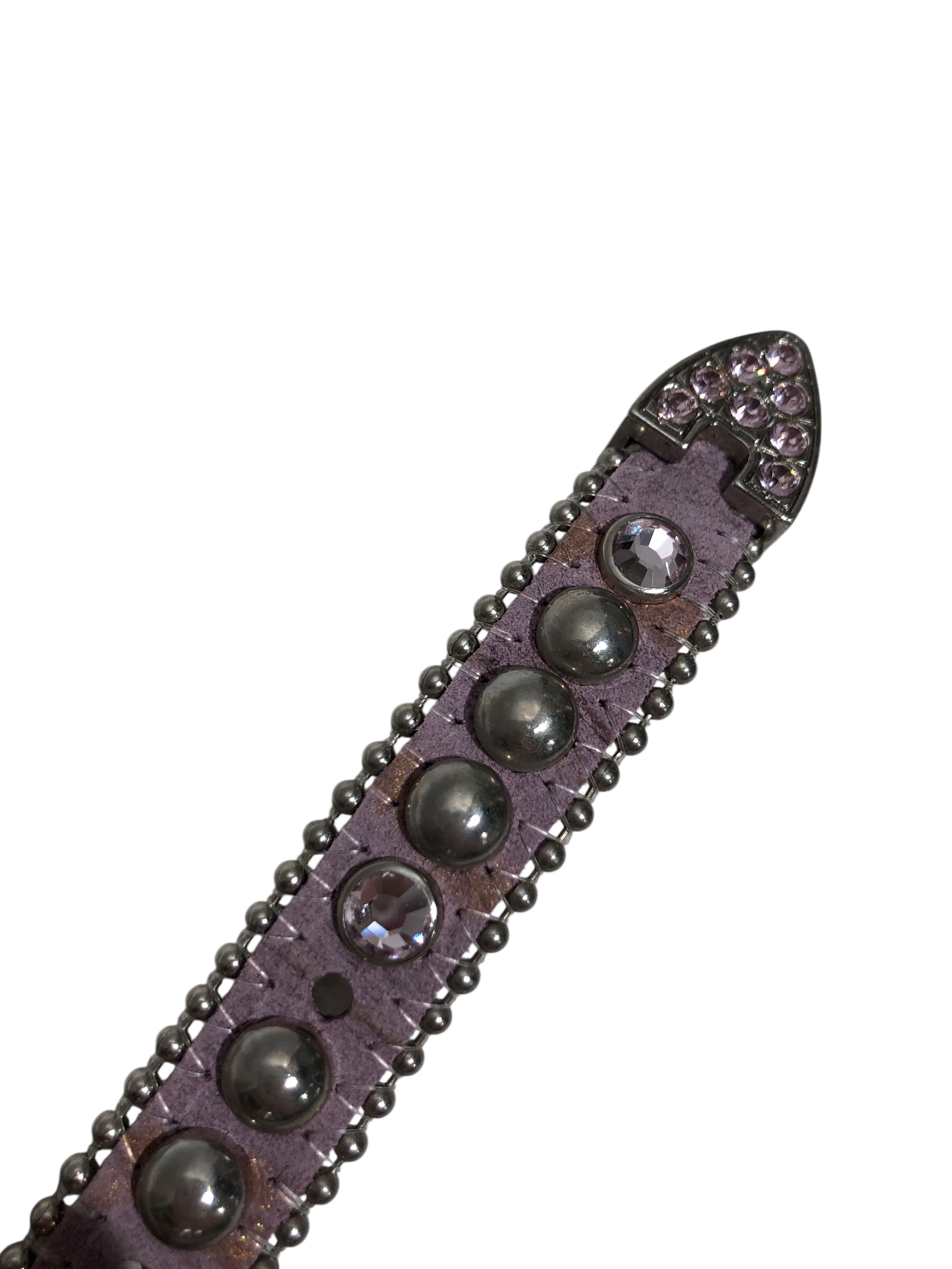 b.b.simon/Belt/Suede/PNK/studded/bedazzled thin view 5