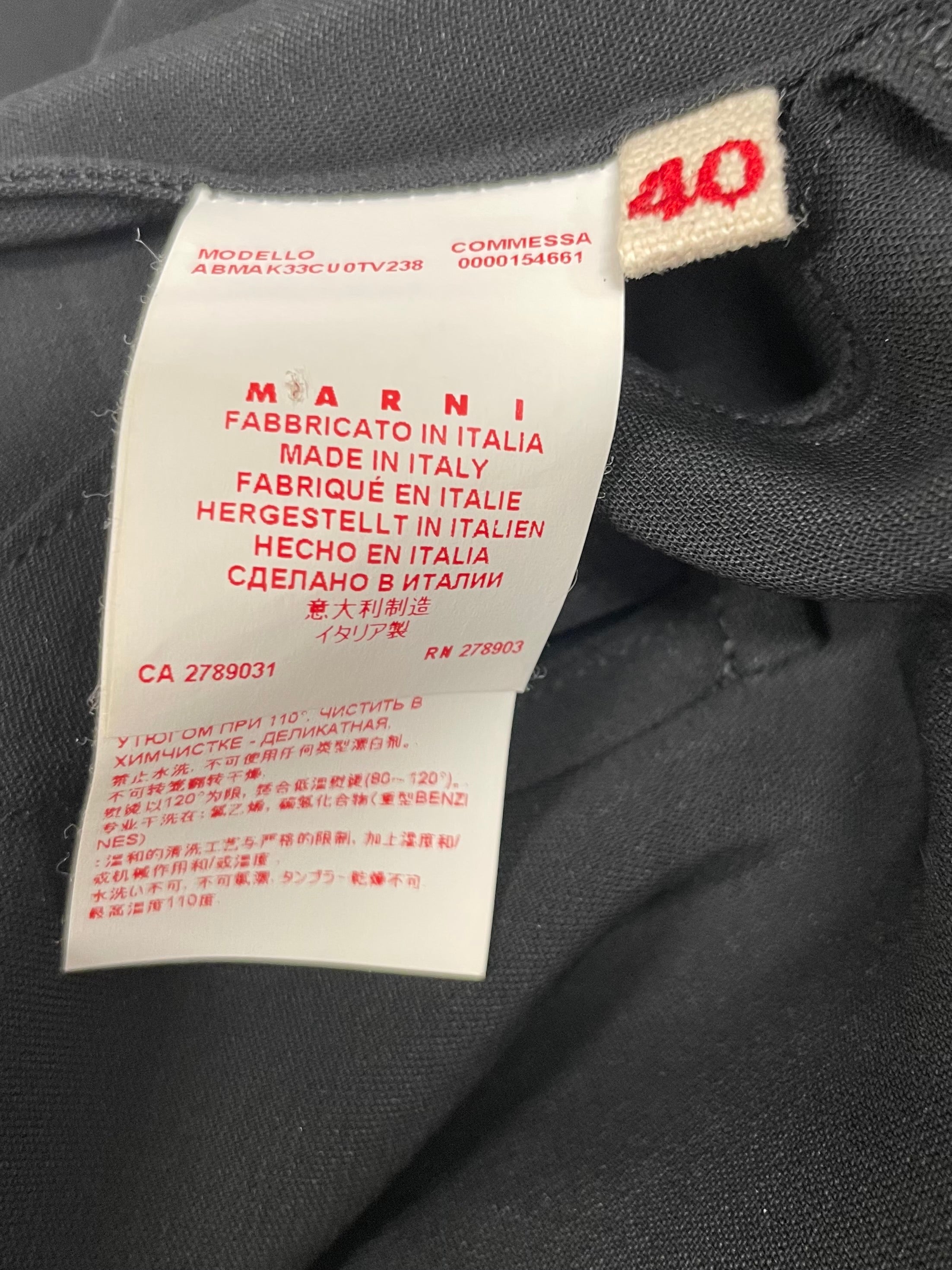 MARNI/SS Dress/40/Polyester/BLK/EVENING GOWN/POLY/LITE view 4