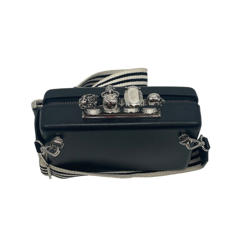 Alexander McQueen/Hand Bag/Leather/BLK/BRASS KNUCKLE