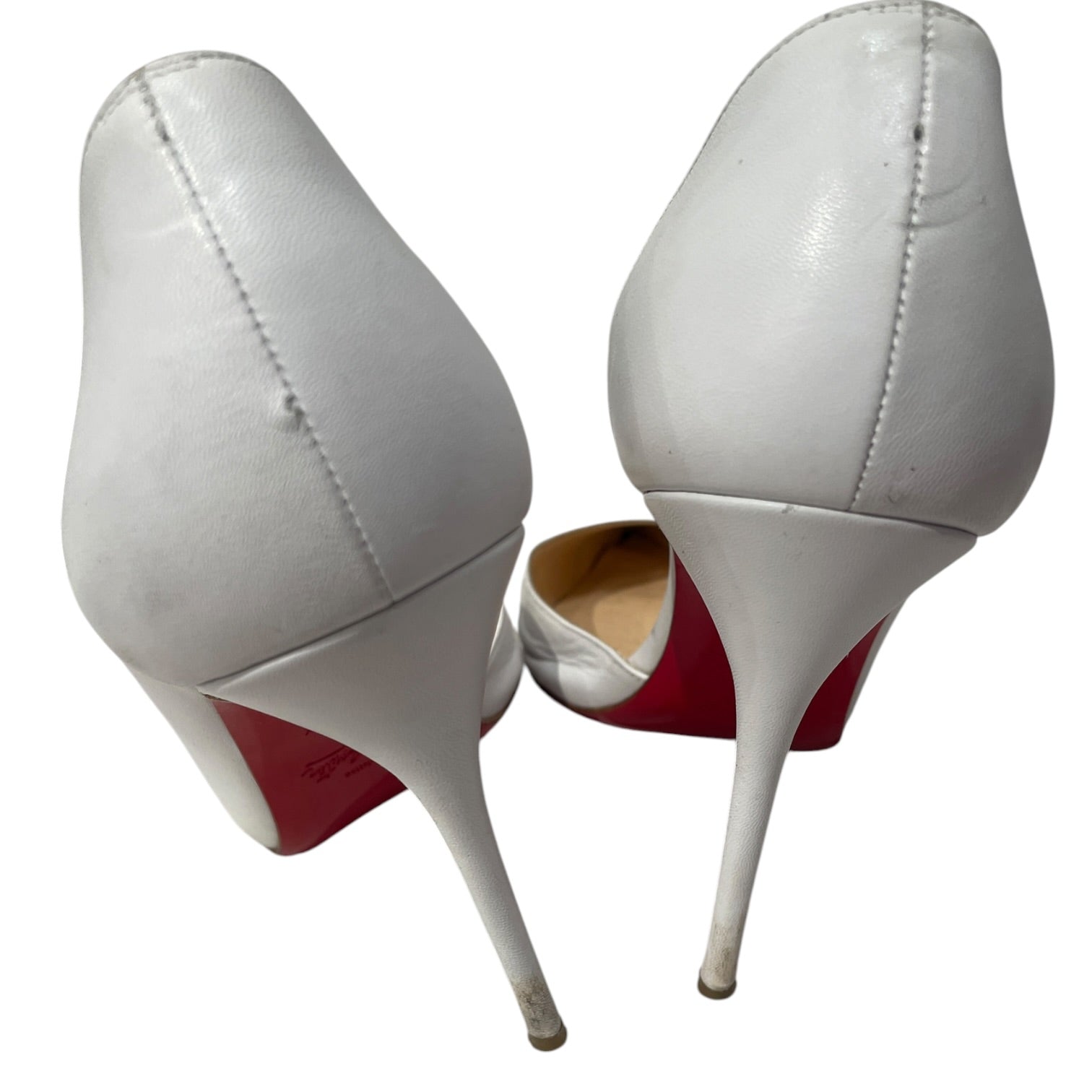 Christian Louboutin/Heels/EU 40/Leather/WHT/SKINNY HEEL view 5