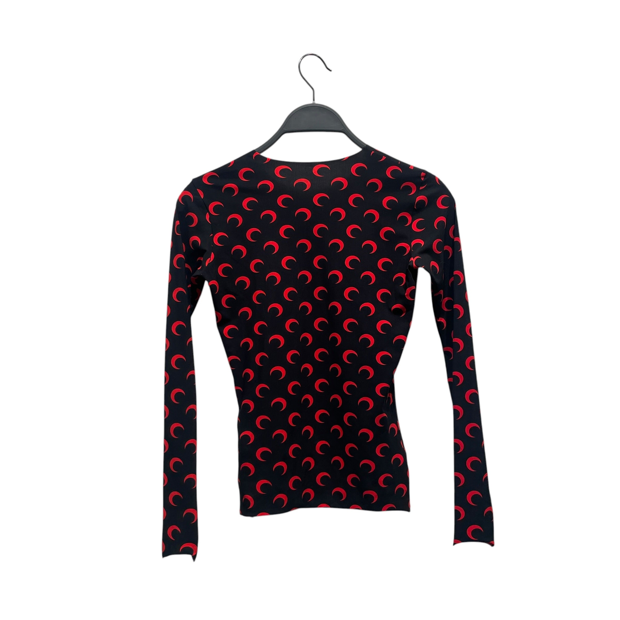 MARINE SERRE/LS T-Shirt/S/BLK/RED CRESENT view 2