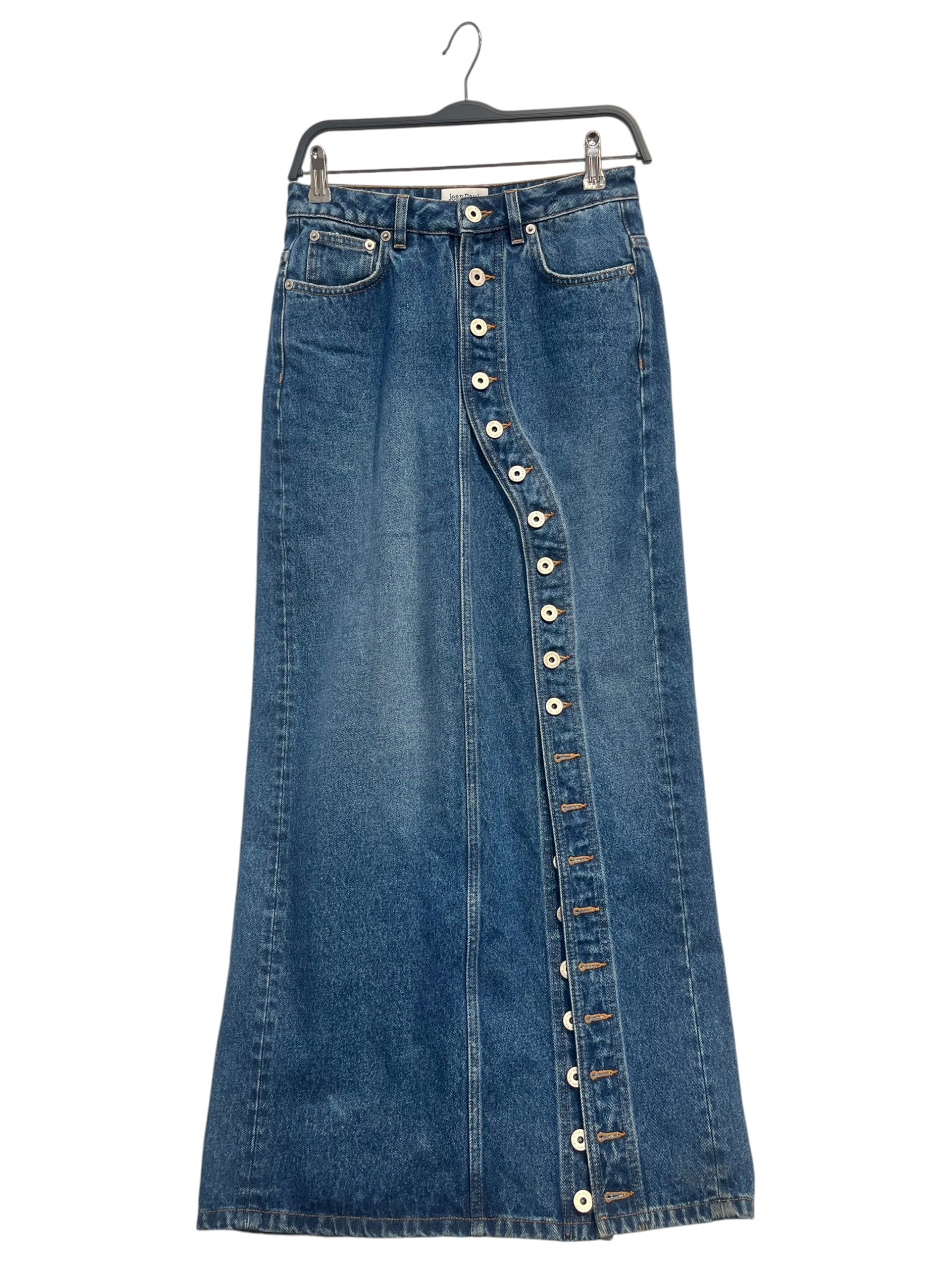 Jean Paul Gaultier/Long Skirt/34/Cotton/BLU/ASYMMETRIC BUTTONS view 1