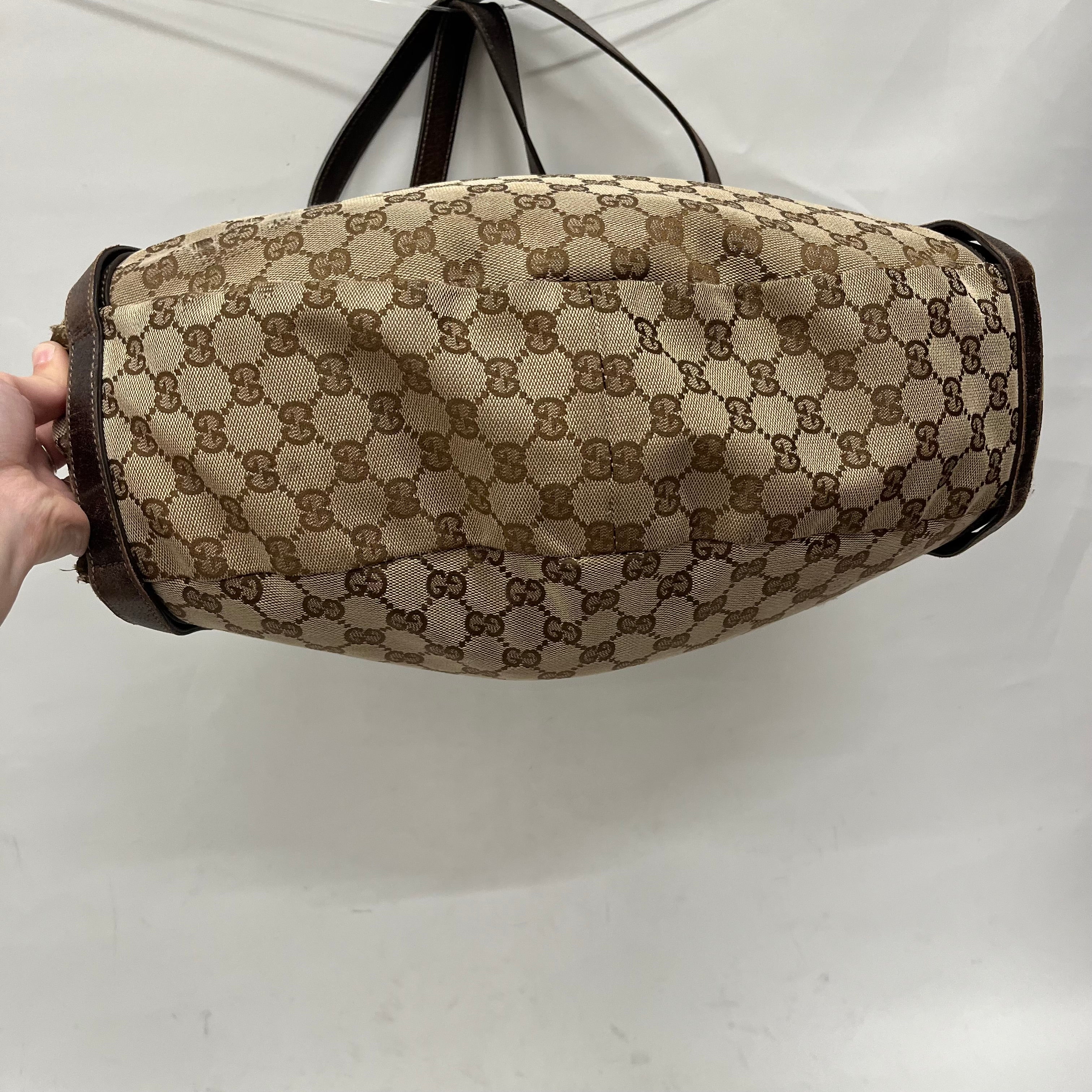 GUCCI/Hand Bag/Monogram/Cotton/BEG/ABBEY view 3