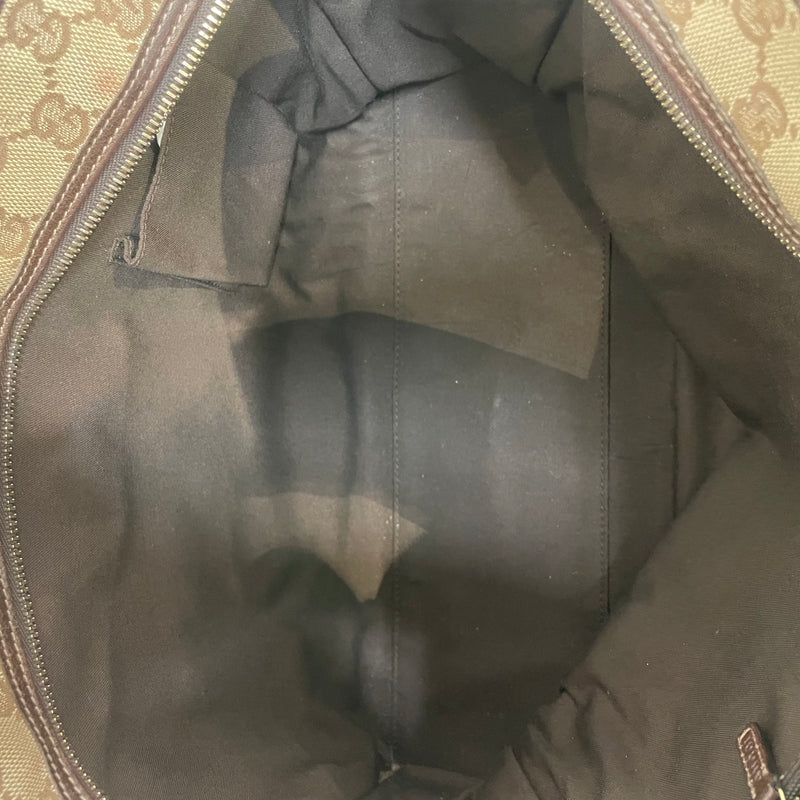 GUCCI/Bag/M/Monogram/Cotton/BRW/GG Canvas Boston